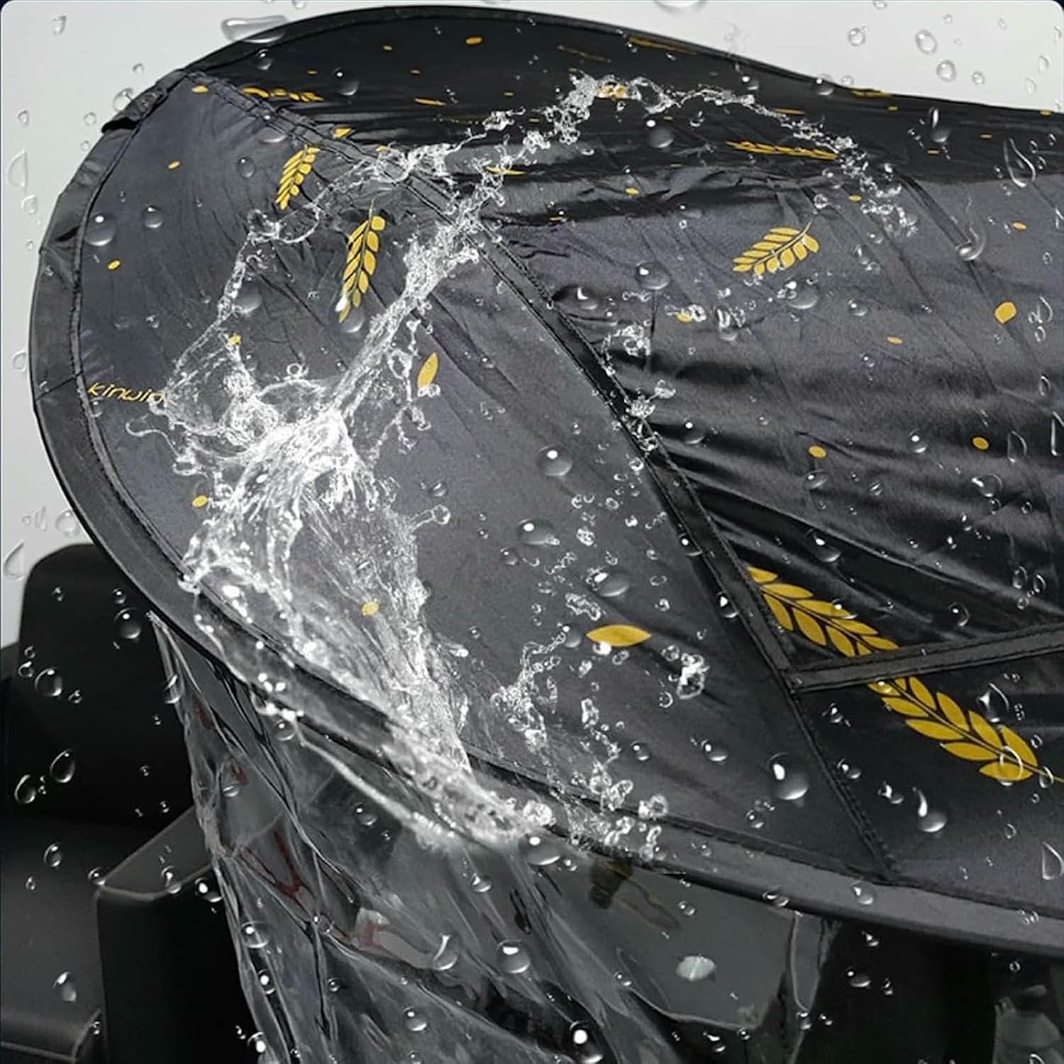 Electric Wheelchair Umbrella Canopy, Folding Universal Outdoor Holder U-V Resistant Protection Umbrella Stand for Most Wheelchairs
