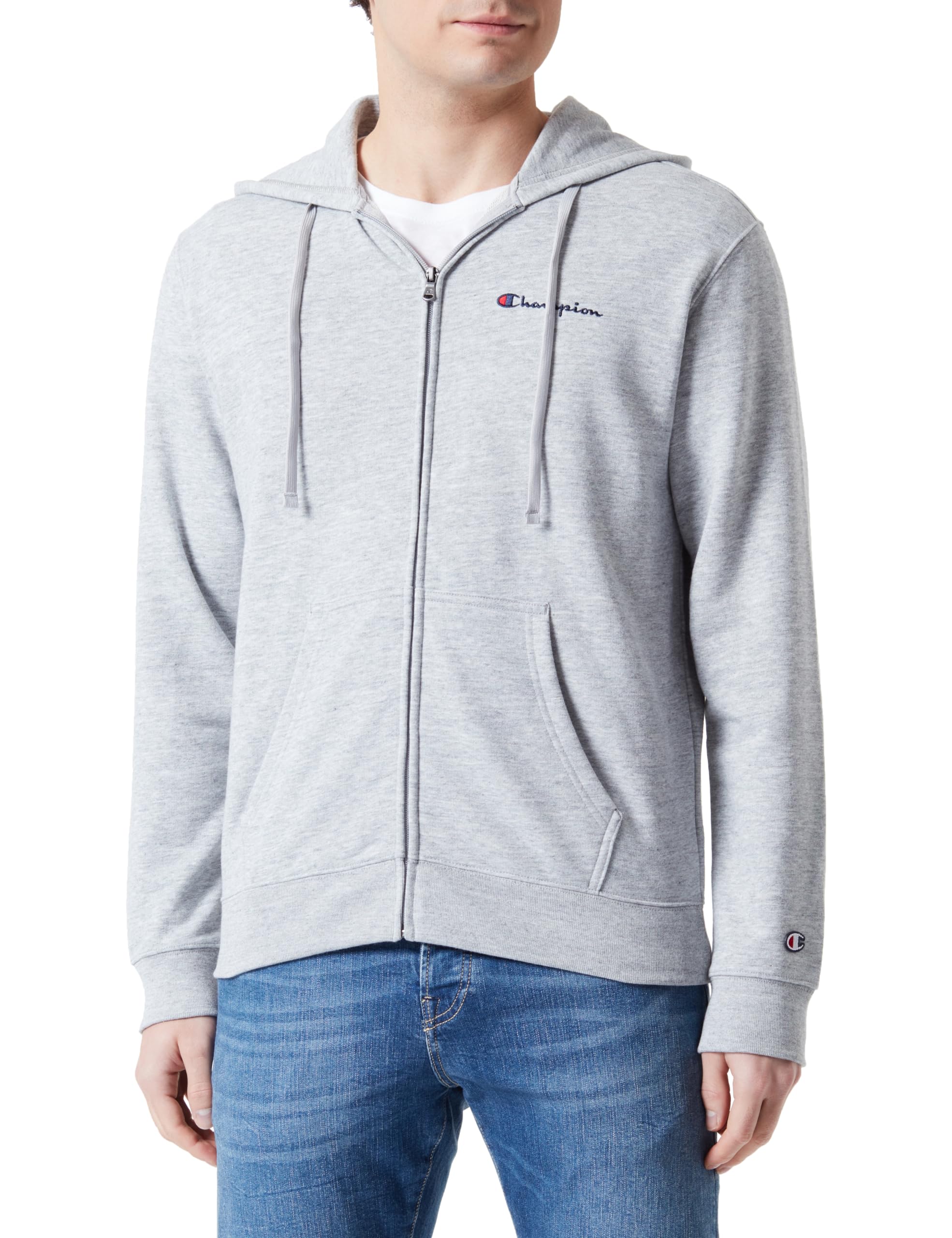 ChampionMen's Legacy Icons-Heavy Spring Terry Small Script Logo Full-Zip Hooded Sweatshirt
