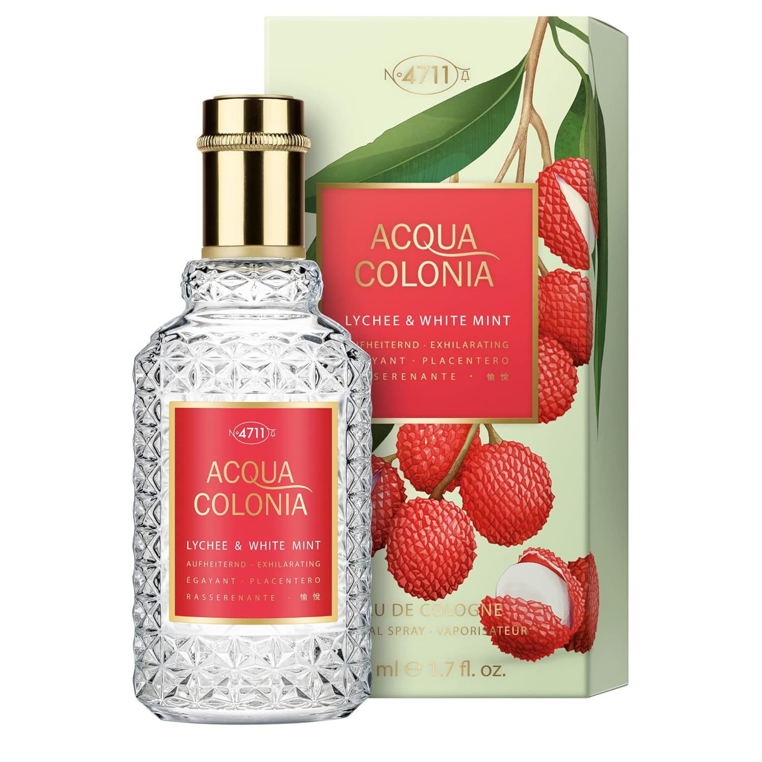 4711 Acqua Colonia Lychee and White Mint by Muelhens for Unisex - 1.7 oz EDC Spray