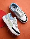 Trendy Stylish Casual Mid Top Sneaker and Trendy Shoes with Laces for Men & Boys, Perfect, College, Parties and Outings, Lightweight, Comfortable, and Durable for All-Day Use White SkyBlue gallery image