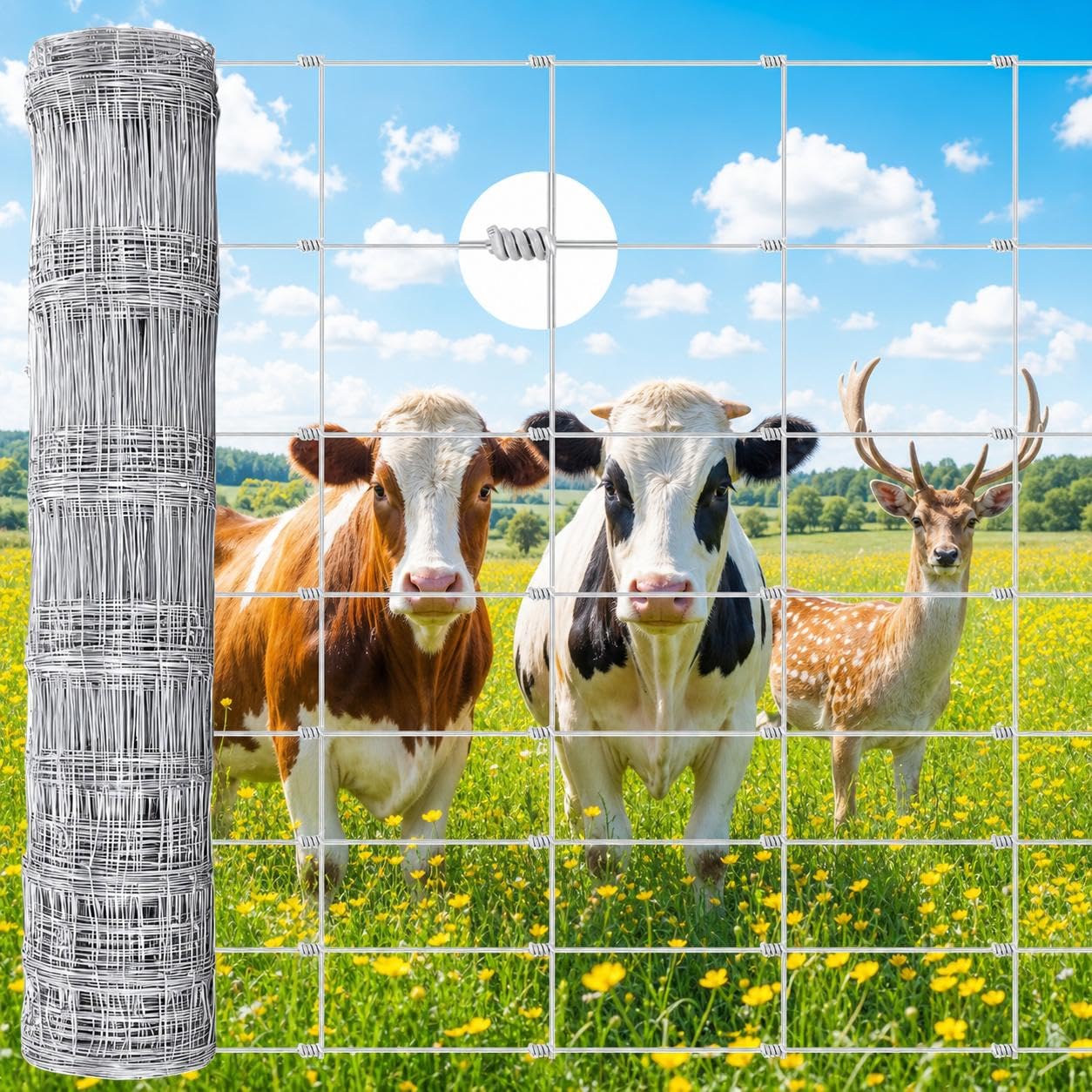 View 1 of **USED** Garvee 12-Gauge Cattle Panel Fence 5ft x 164ft