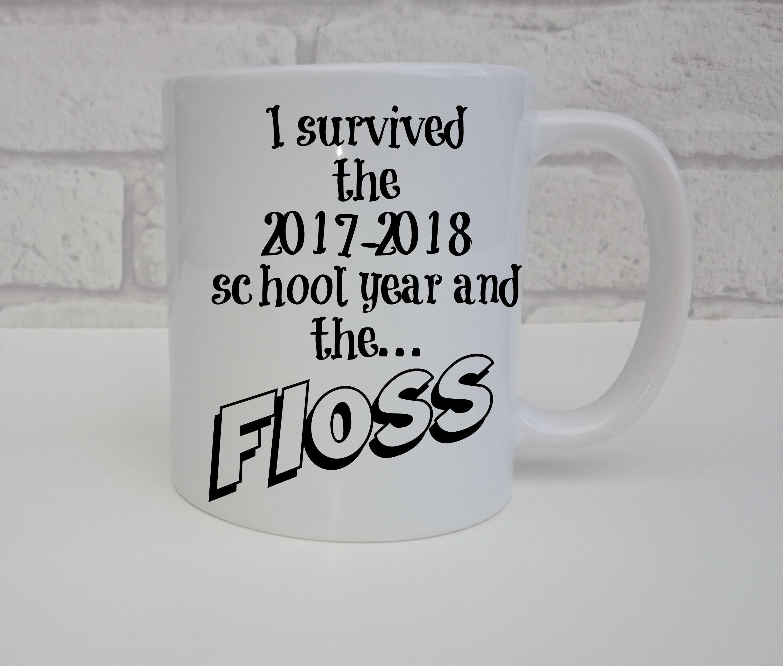 Funny Teacher mug showing trends for 2018 floss dance backpack boy coffee cup end of year gift