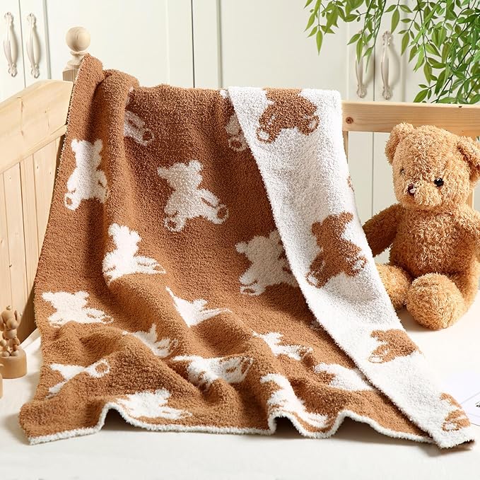 Brown Bear Fuzzy Throw Blanket - 30'x40'