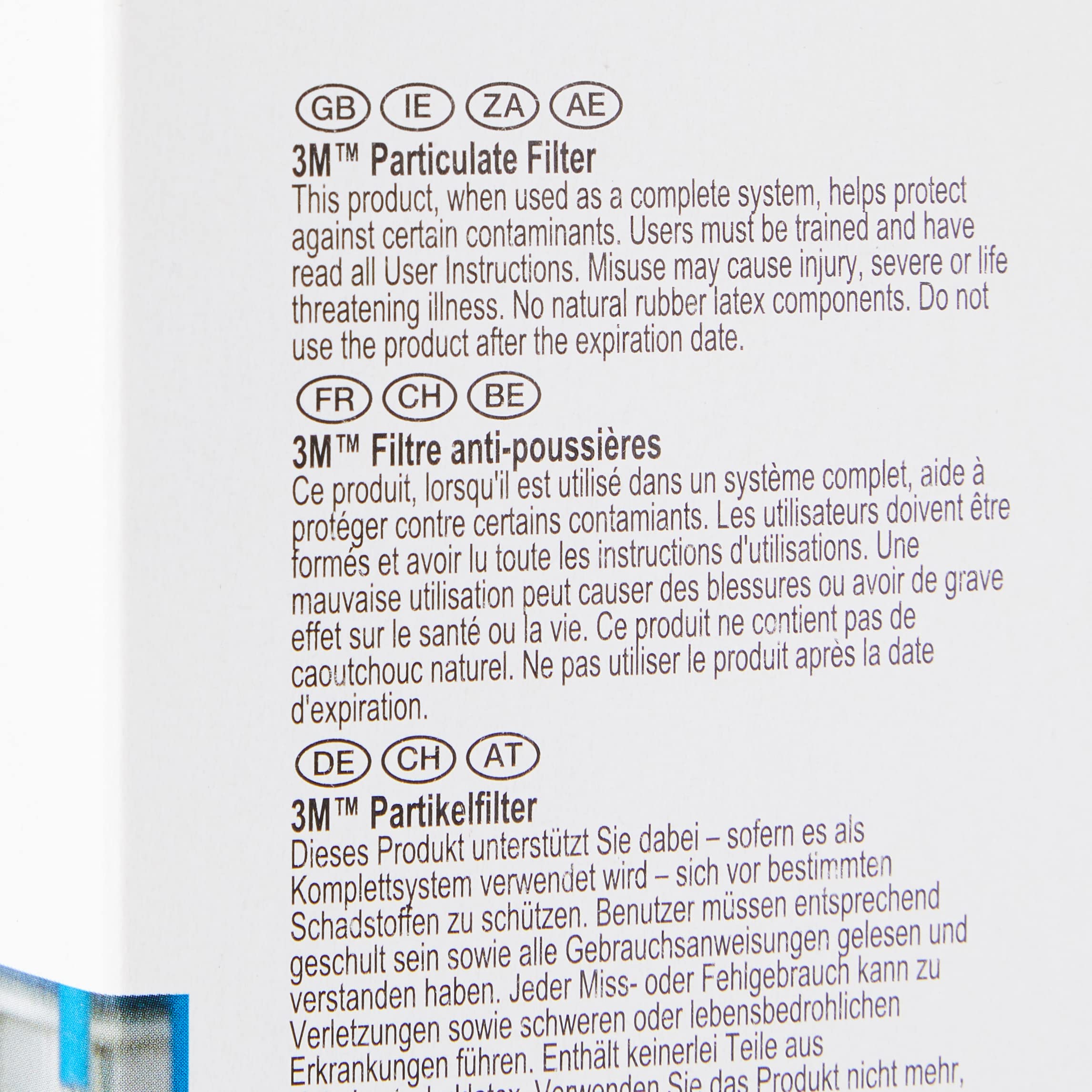 3M 5935 Partikel-Einlegefilter P3R, 10 Paar & 70071617933 Gas- & Kombi A2 Partikelfilter, 8 Stück, Weiß, Mittel, Polypropylen (PP)