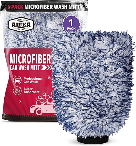 Miniatura 13 de AIDEA Manopla de Lavado de Coche de Microfibra-2PK, Sin Rayones y Sin Pelusas, Manopla de Lavado de Microfibra Chenille Premium-Azul Tamaño Regular
