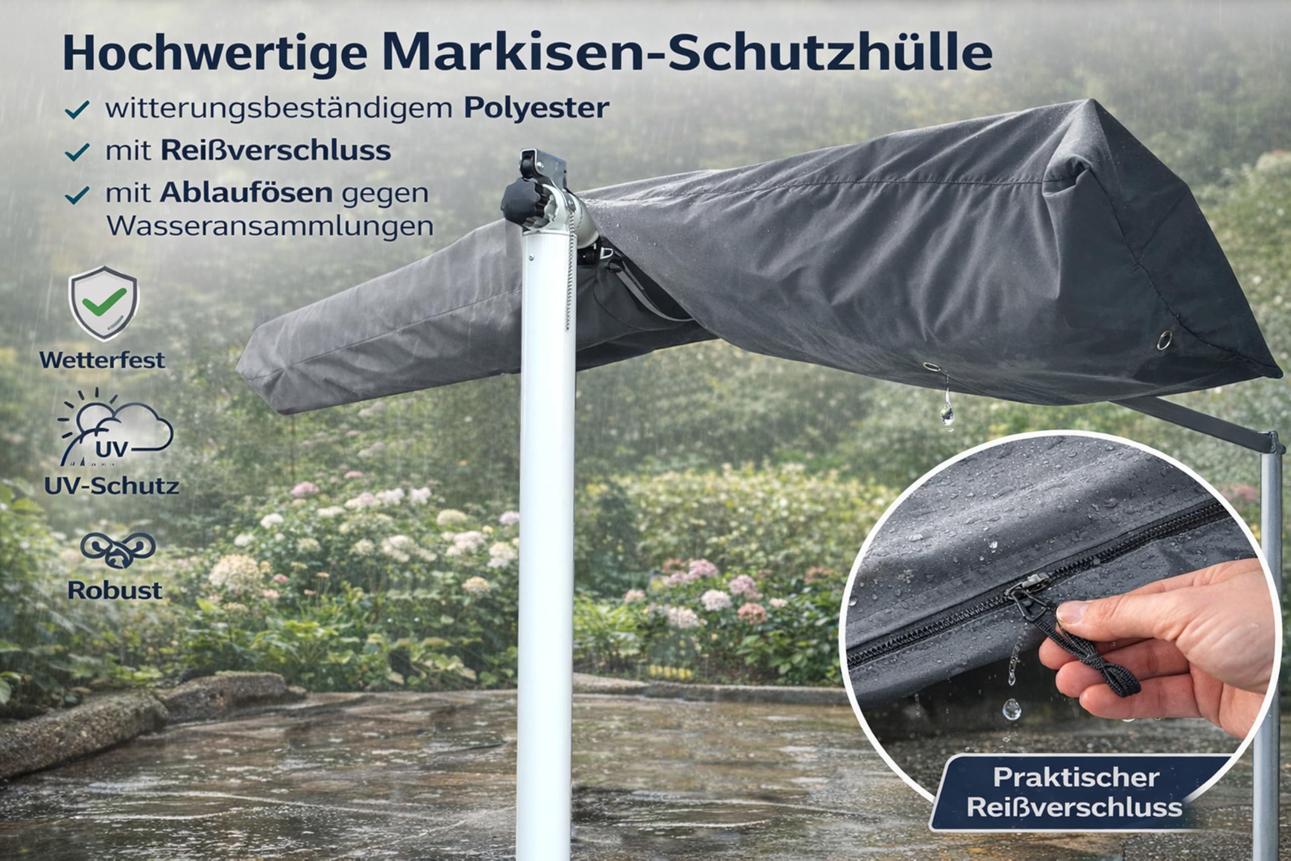 Quick-Star Dubai Housse de Protection pour terrasse Gris