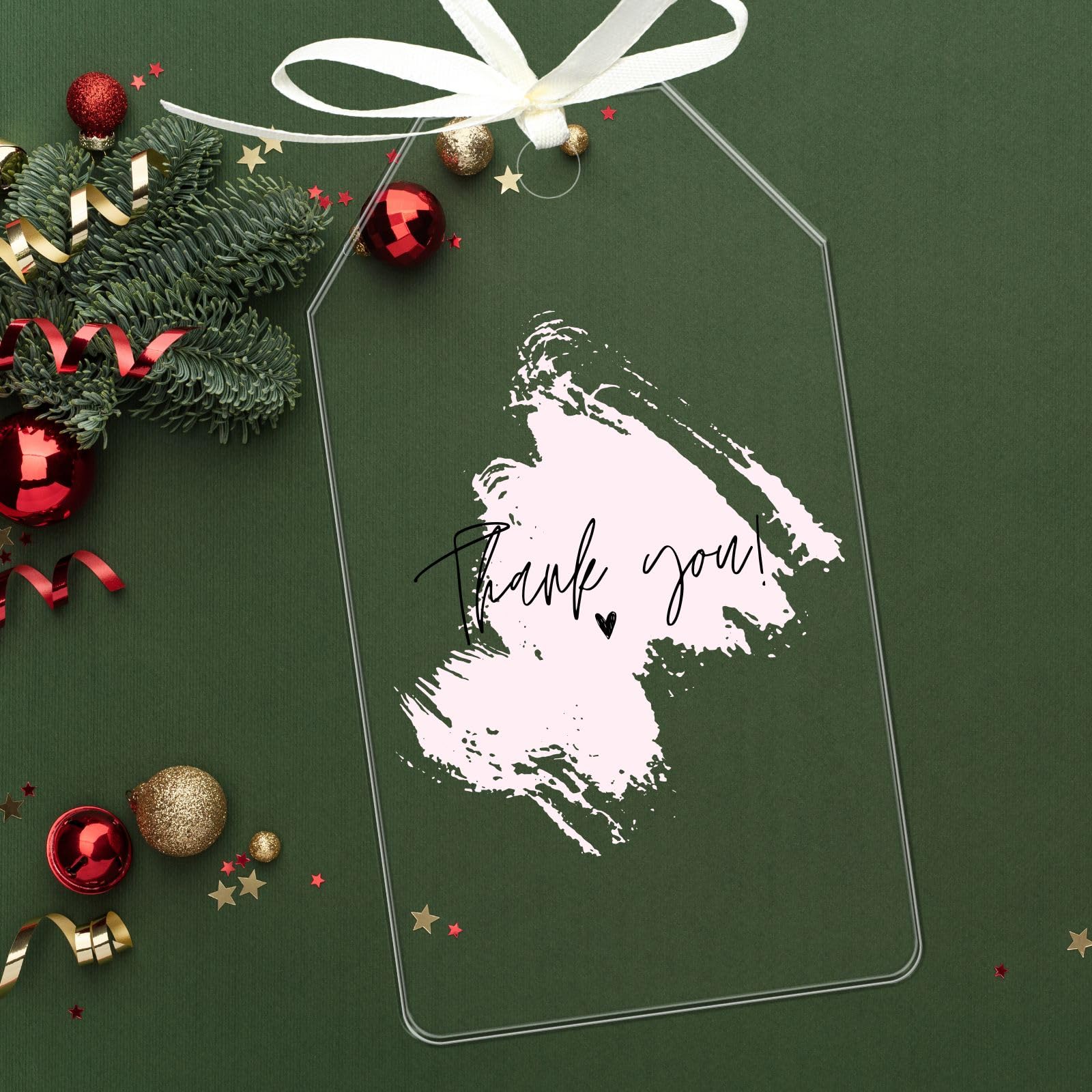 Uniqicon 25Pcs Clear Tag 25Pcs Clear Acrylic Tag Blanks, Diy Crafts & Customization, Perfect For Christmas, Wedding, & More