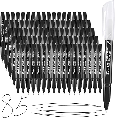 Miniatura 11 de Rotulador permanente de punta ultrafina negra, paquete de 18 marcadores permanentes, marcadores permanentes de punta ultrafina de 0.4 mm, tinta