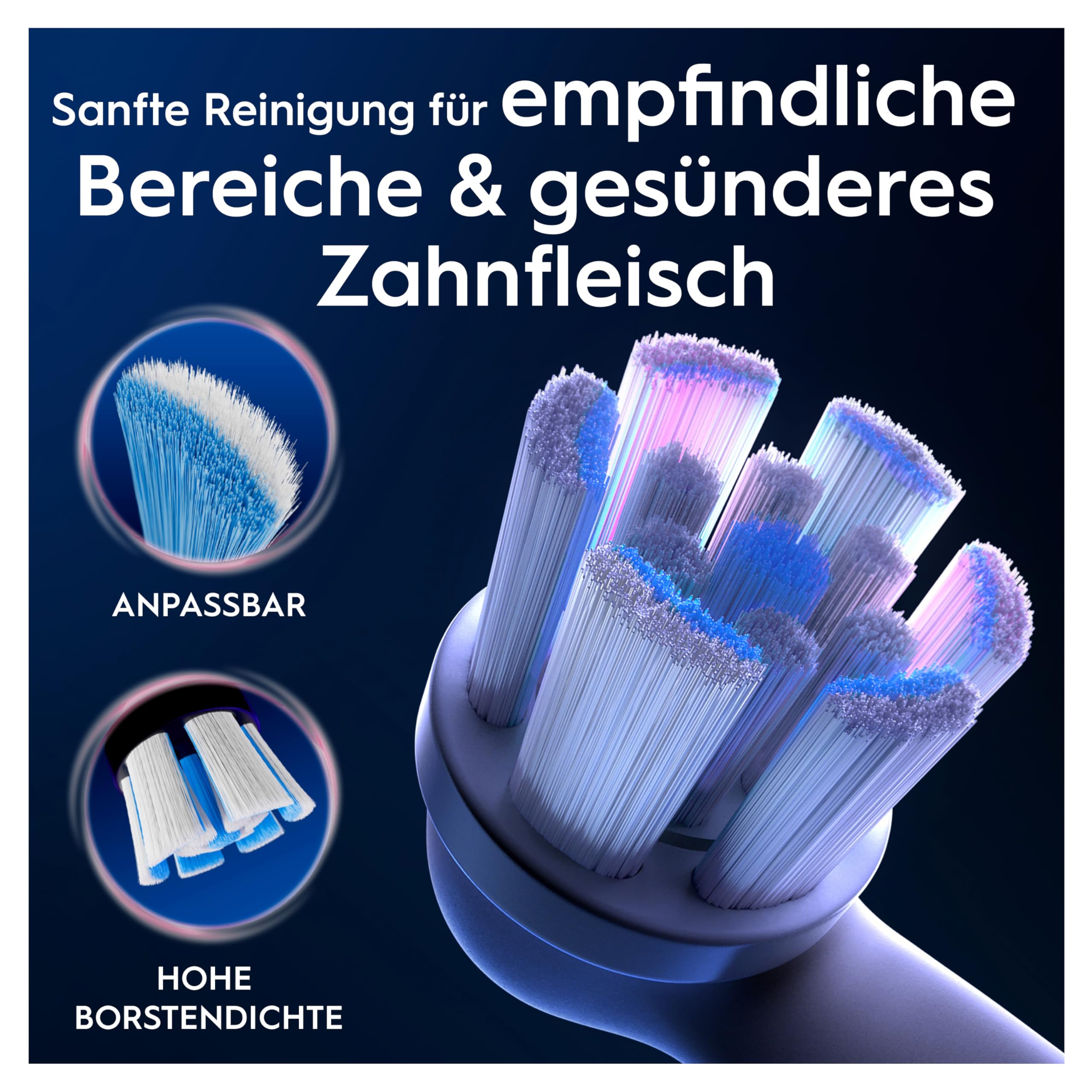 Oral-B iO Aufsteckbürsten Sanfte Reinigung, Weiß, 6 Stück