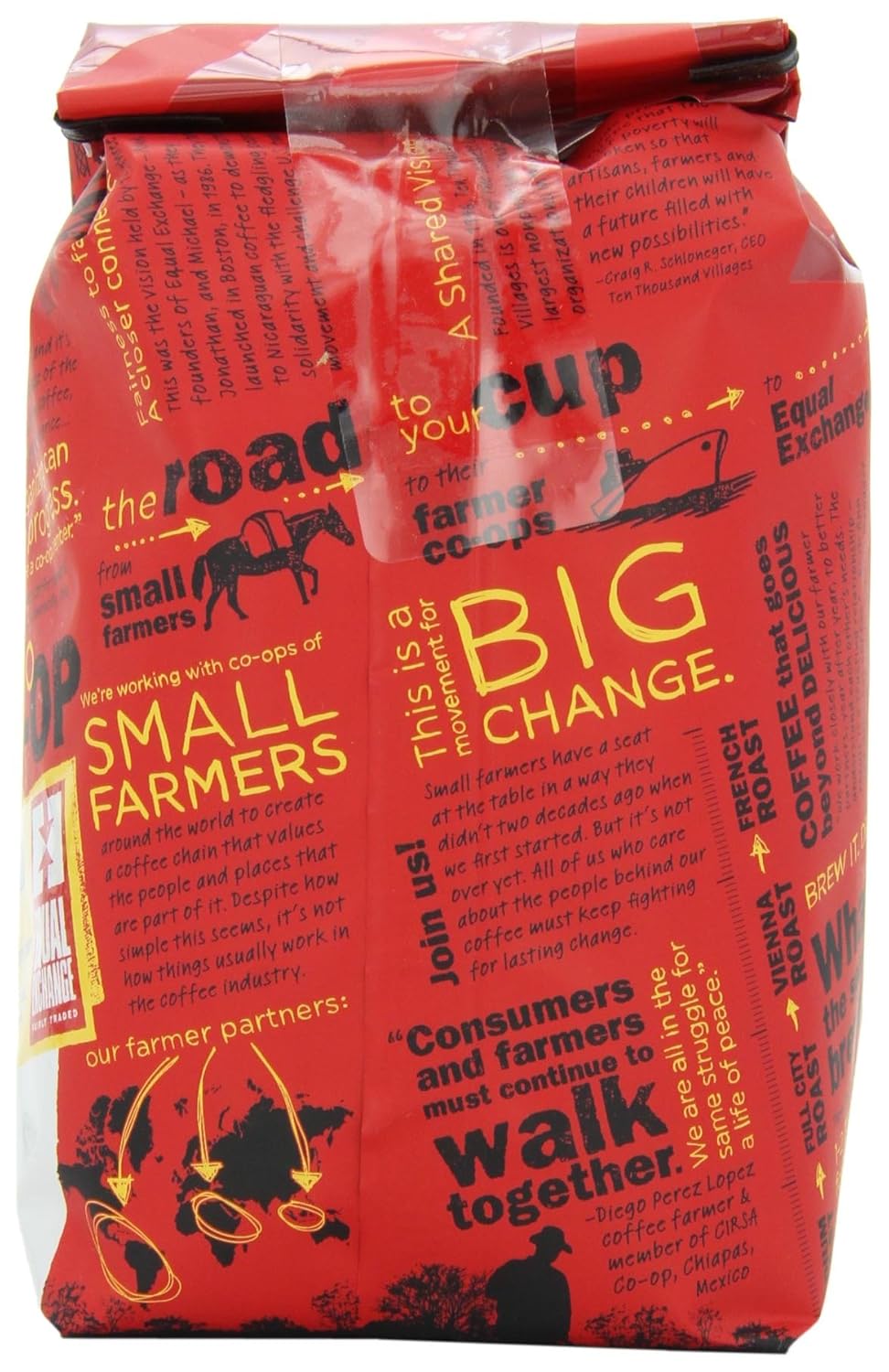 Equal Exchange Organic Whole Bean Coffee, Ethiopian, 12-Ounce Bag (Pack of 3)