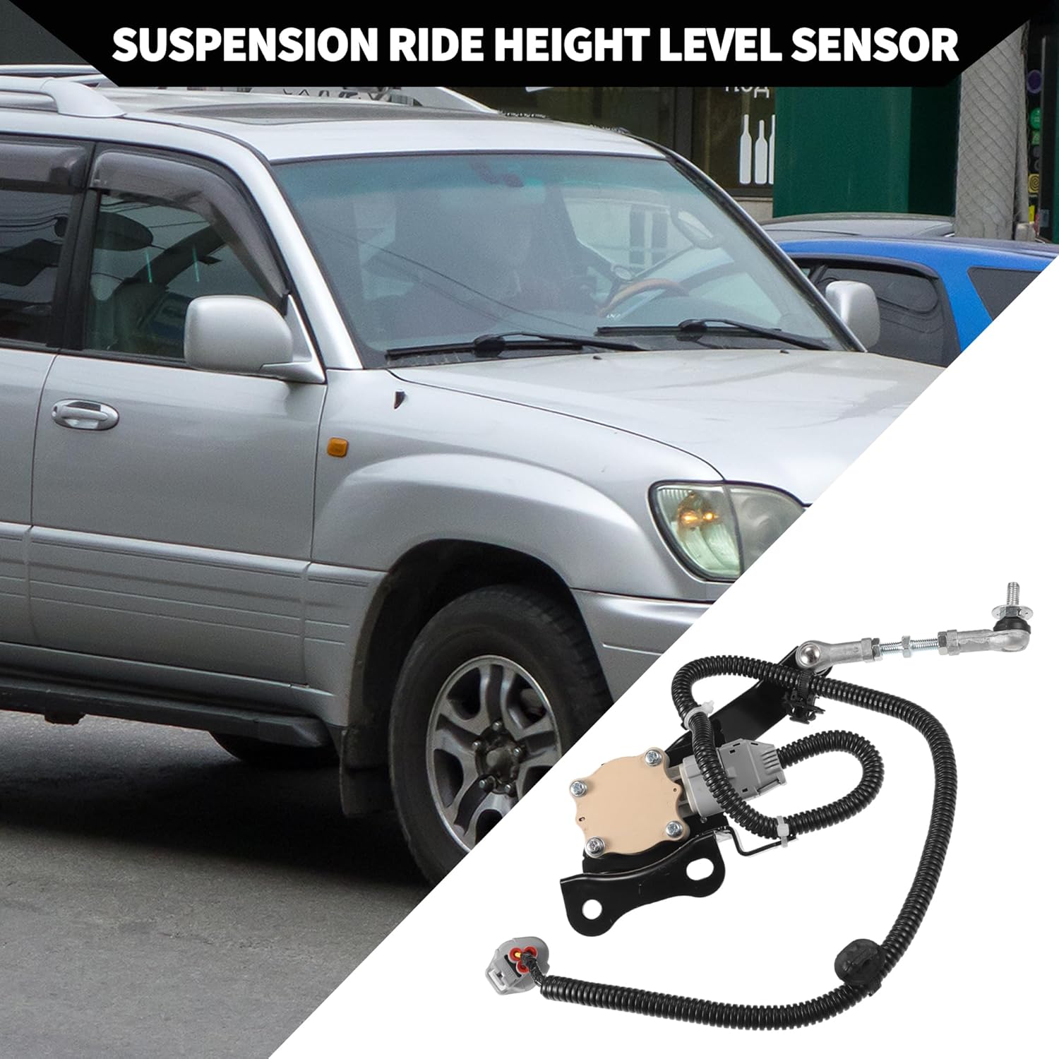No.8940660012 Suspension Ride Height Level Sensor for Lexus LX470 1998-2007 / Front Right Headlight Level Sensor/Durable Metal / 1 Pcs Gray