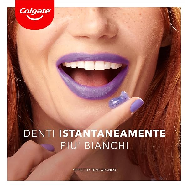 Colgate Dentifricio Sbiancante Max White Purple Reveal 4 Confezioni da 75 ml I Per Denti Bianchi I Sicuro Per Lo Smalto I Contiene Fluoro I Sbiancamento denti I Bianco naturale - 3