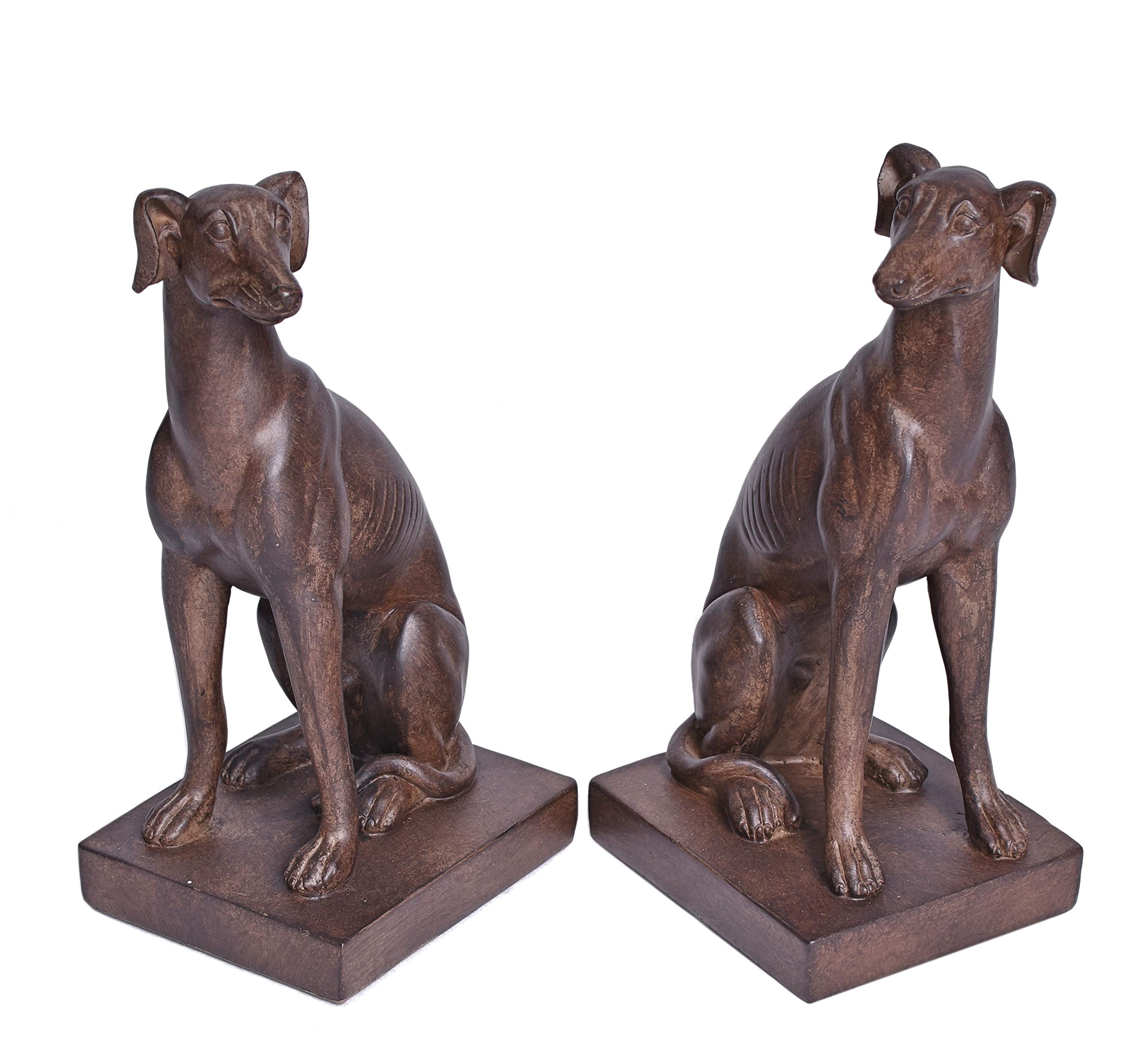 Buchstützen Hunde Windhund Art Deco Antik Elegant Set 2 St. CW043 Palazzo Exklusiv