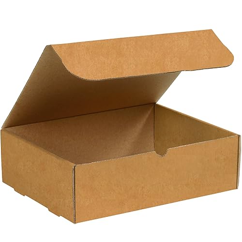 Boxes Fast BFM13104K - Sobres de cartón corrugado literatura, 13 x 10 x 4 pulgadas, cajas de envío troqueladas de una pieza, cajas de envío
