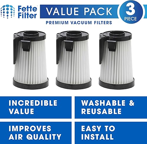Miniatura 2 de Fette Filter - Filtro antipolvo compatible con Eureka DCF-10, DCF-14. Comparar con la parte # 62731, 62396. Paquete de 3