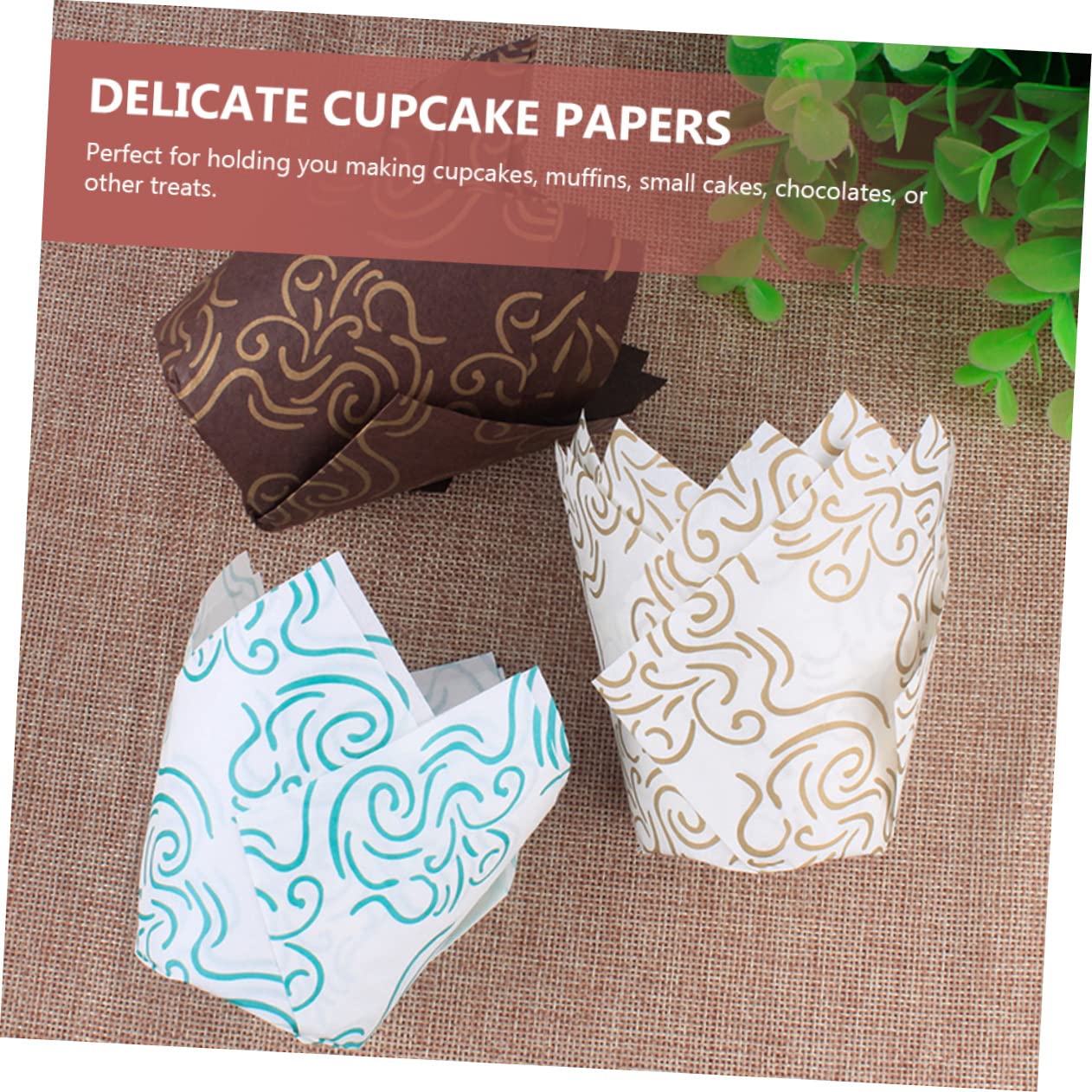 TOPBATHY 300piezas Forros De Cupcake Desechables Diseño Para Hornear Resistentes Al Perfectos y Celebraciones