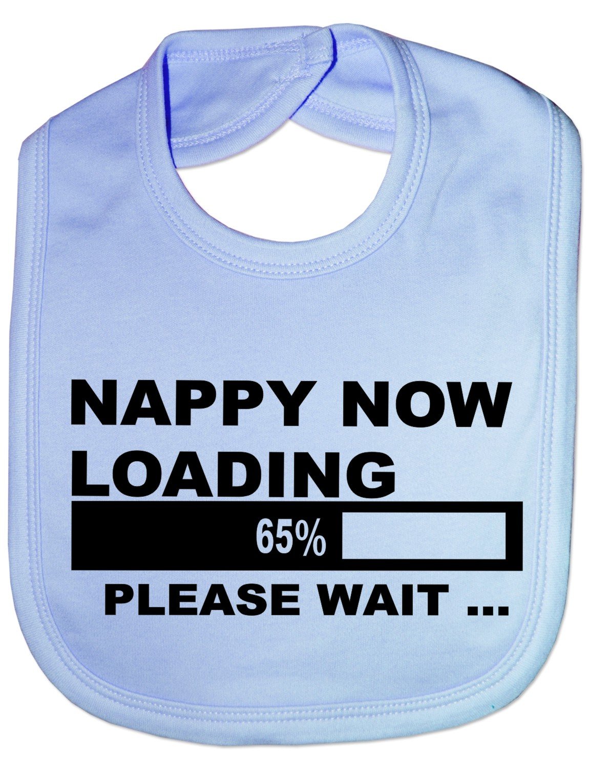 Print4U Nappy Now Loading - Funny Baby/Toddler/Newborn Bib Gift blue