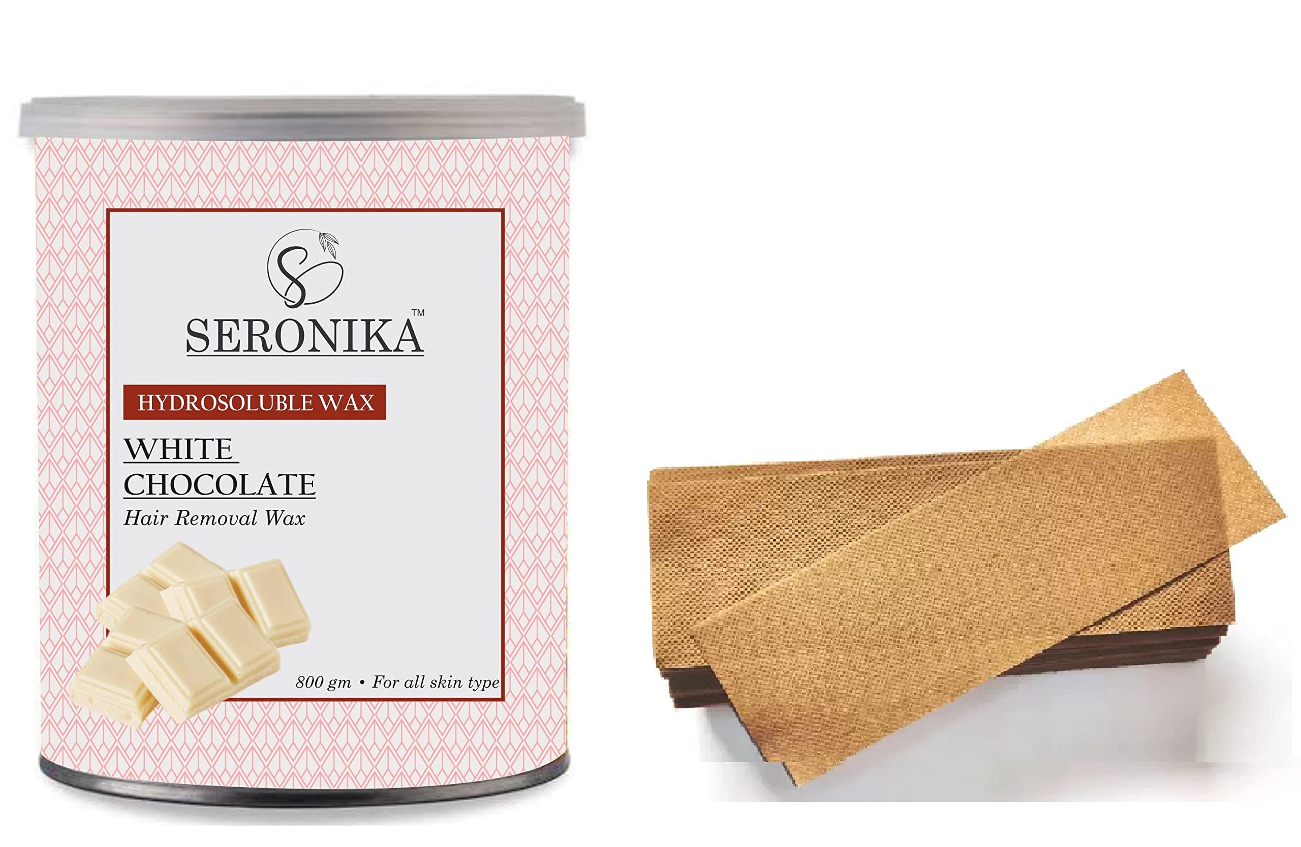 Seronika White Chocolate Hair Removal Hot Wax - 800gm | Free 20 Waxing Strips | with chocolate extracts | | For Women & Men | | Suitable For All Type Of Skin (B09QYHF9JW) Amazon Price History, Amazon Price Tracker
