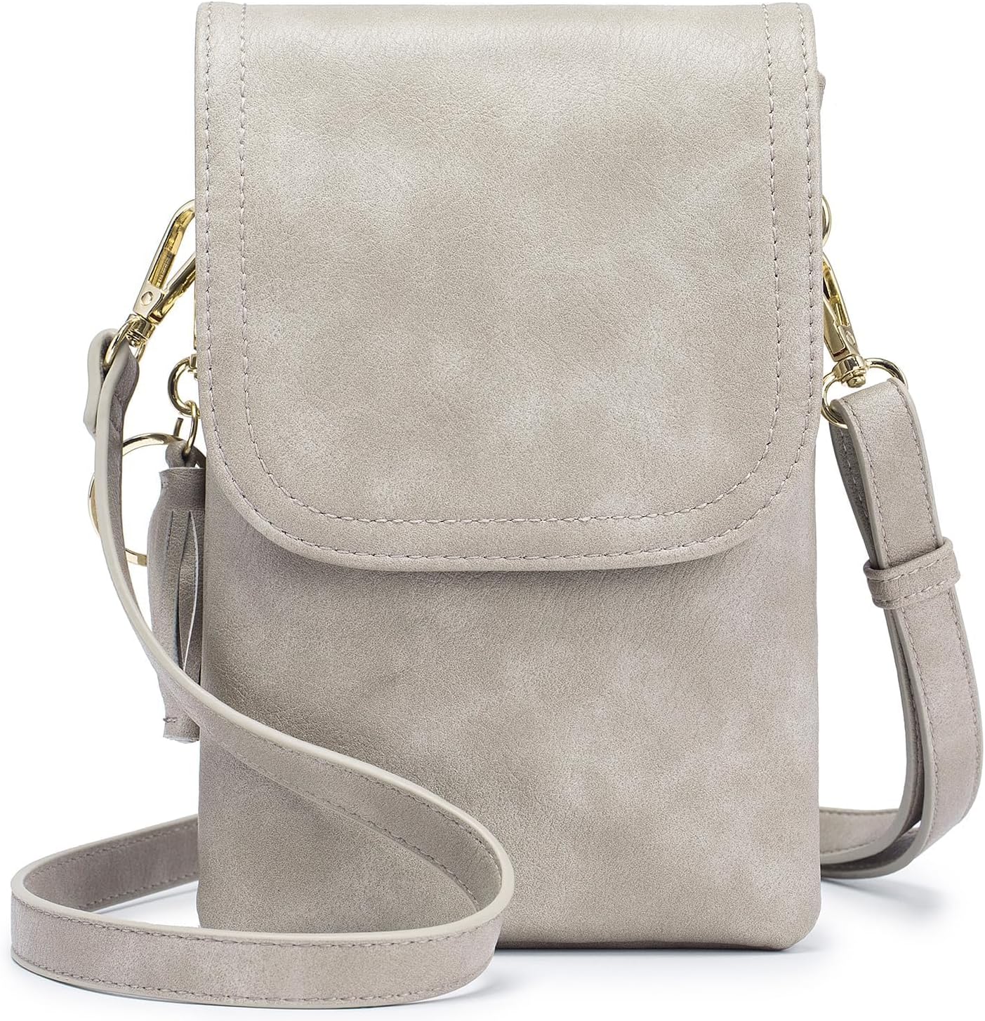 Dames Crossbody Telefoontasje met Portemonnee in Rood Leer