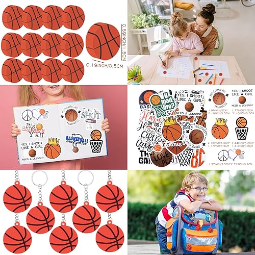 Miniatura 6 de Regalos de fiesta de baloncesto para niños, 134 piezas de regalos de baloncesto, suministros de fiesta, mini juego de tiro de baloncesto, juguetes