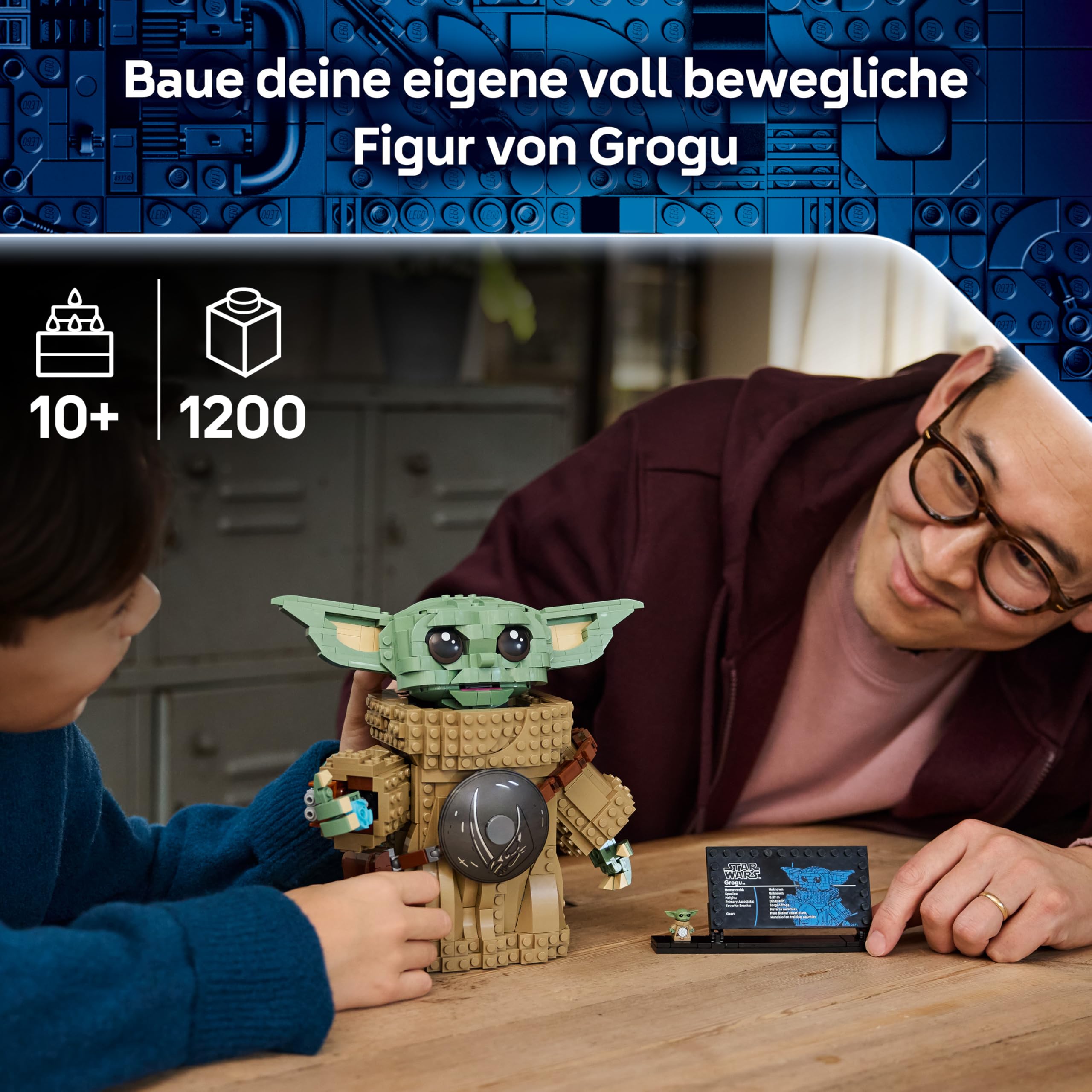 LEGO Star Wars 75446 Grogu (Lehrling des Mandalorianers) - Spielfigur Modellbau mit Beskar-Rüstung als DIY Deko - Geschenk für Jungen und Mädchen ab 10 Jahren sowie Filmfans