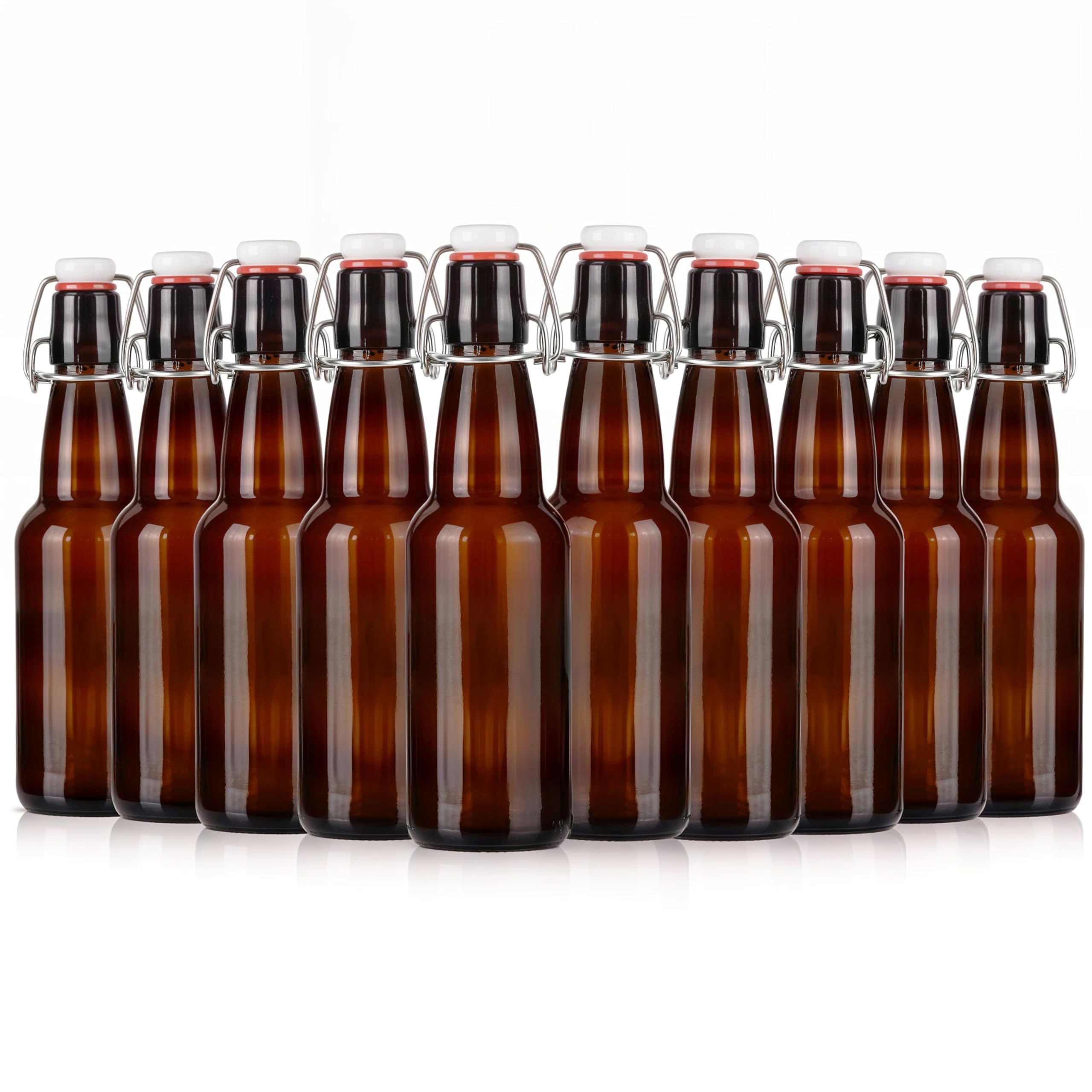 Gouveo - 12 Bottiglie Da 250 Ml, Con Tappo A Vite Argentato, Bottiglie Di Vetro Vuote