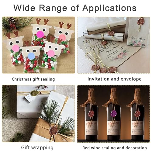 Miniatura 5 de Varillas de cera de sellado y sello para sello de cera, invitaciones de boda, sobres de tarjetas, correos de caracol, paquetes de vino, ideas de