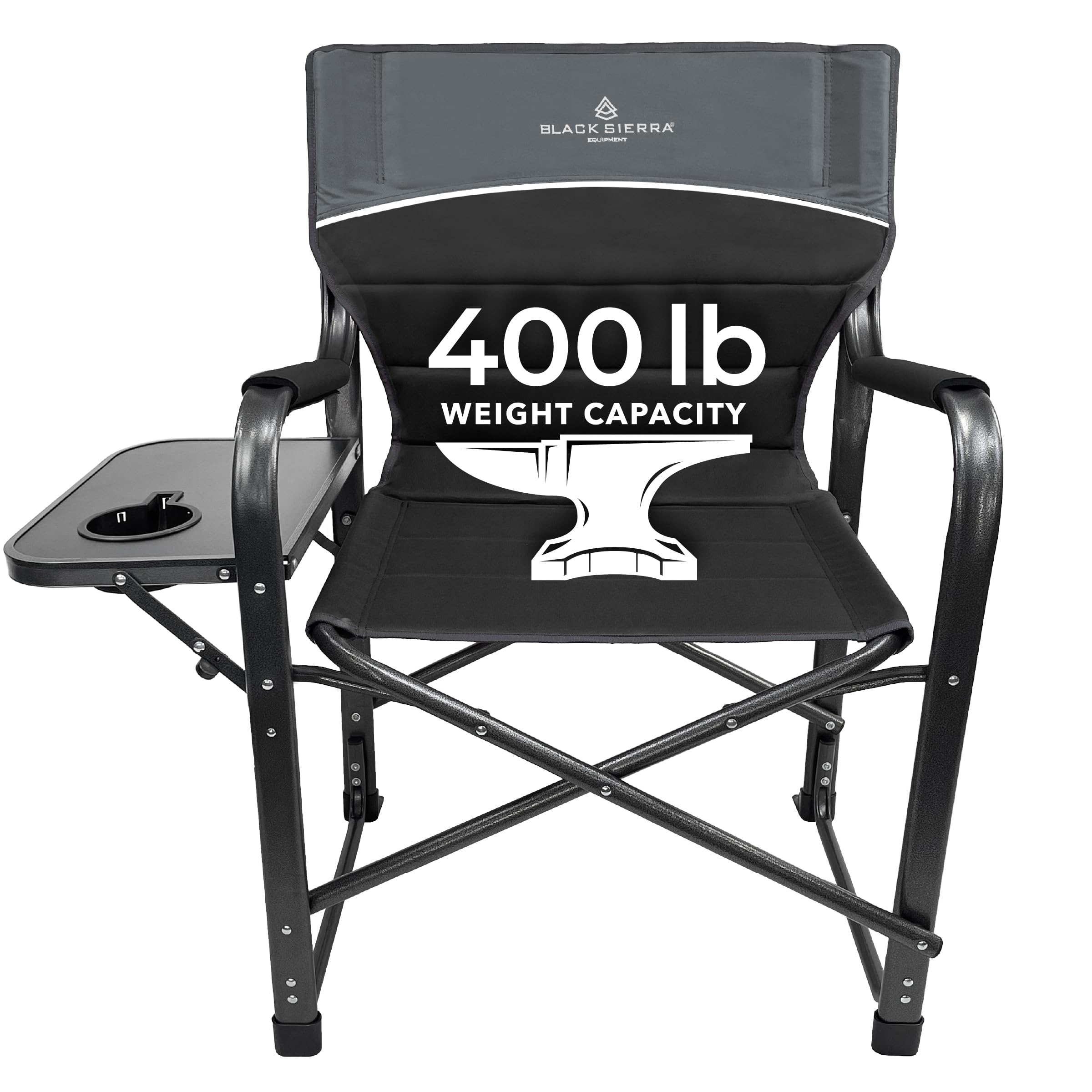 Amazon.com : Black Sierra Folding Chairs for Outside, 400 lb