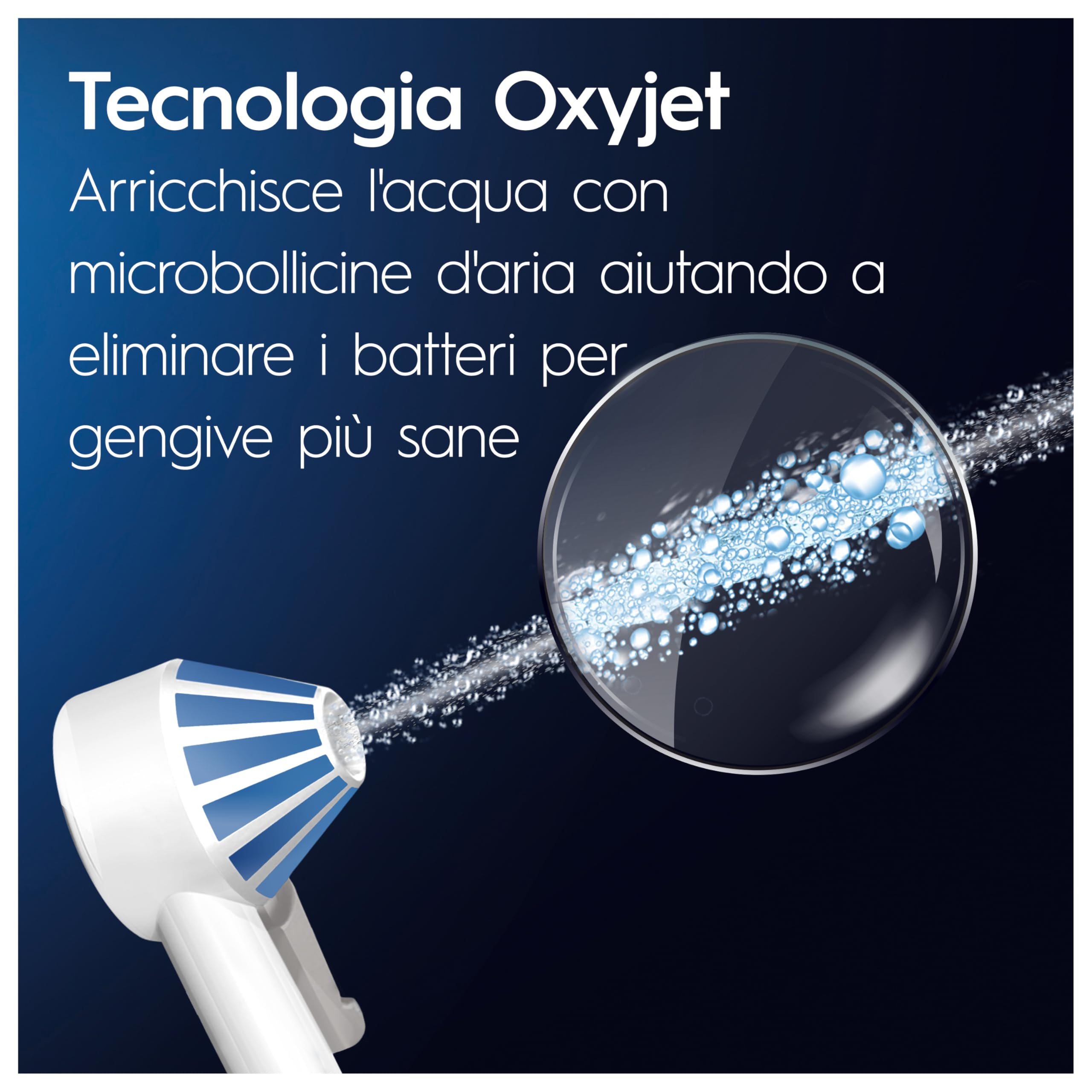 Oral-B Idropulsore con 1 Beccuccio Oxyjet, 1 Beccuccio Con Getto D’acqua, 1 Spazzolino Elettrico IO4, 2 Testine Di Ricambio. 1 Idropulsore