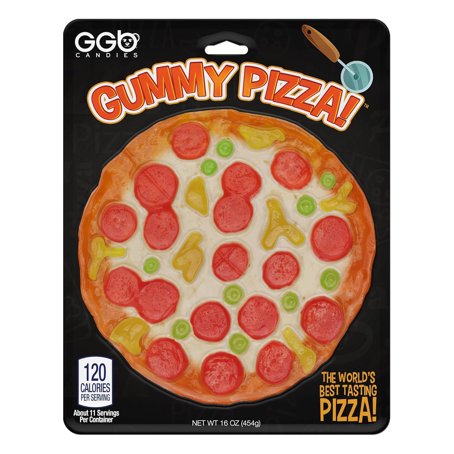 Giant Gummy Pizza Five Fruity Flavors, Offered in Two