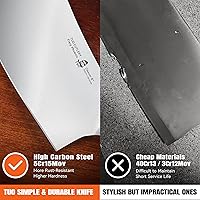 Vista 8 de TUO cuchillo de chef, cuchillo santoku, cuchillo de cocina, cuchillo para uso general, cuchillo para picar, juego de cuchillos, Forged Germany