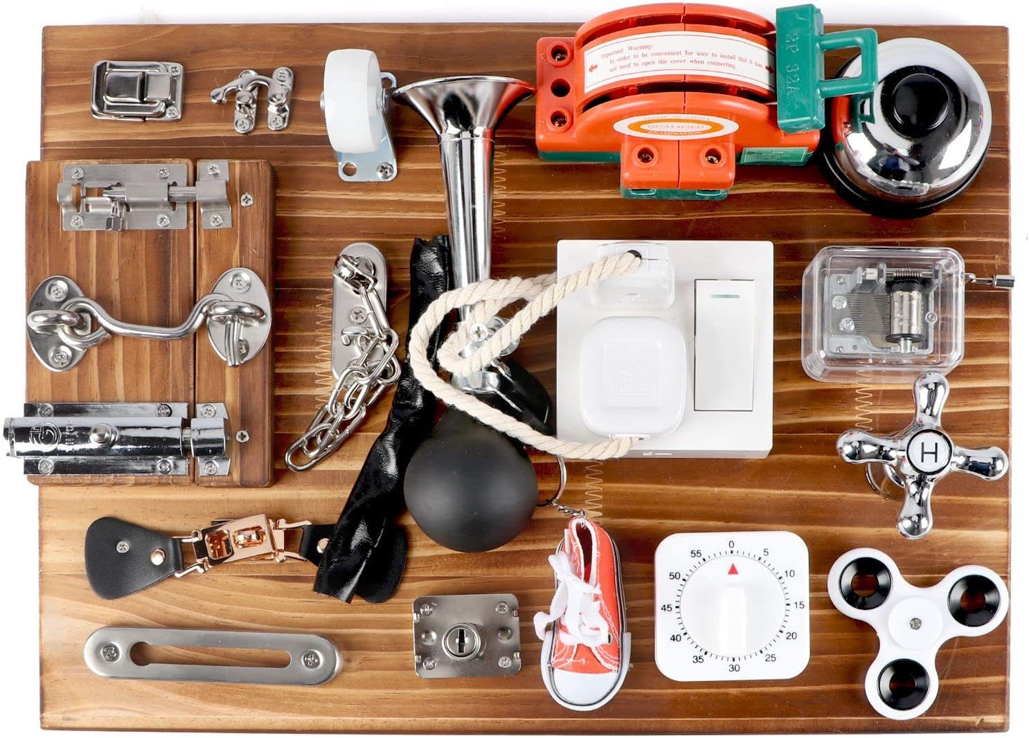 Canuan 20-in-1 Busy Board for Toddlers Travel Toy Activity Board for Fine Mot...