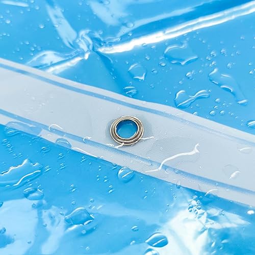 Vista 109 de Barossa Design - Forro de cortina de PEVA para ducha, calidad prémium, sin olor químico, no contiene PVC ni BPA, ligero, tamaño estándar, con 3 Gris