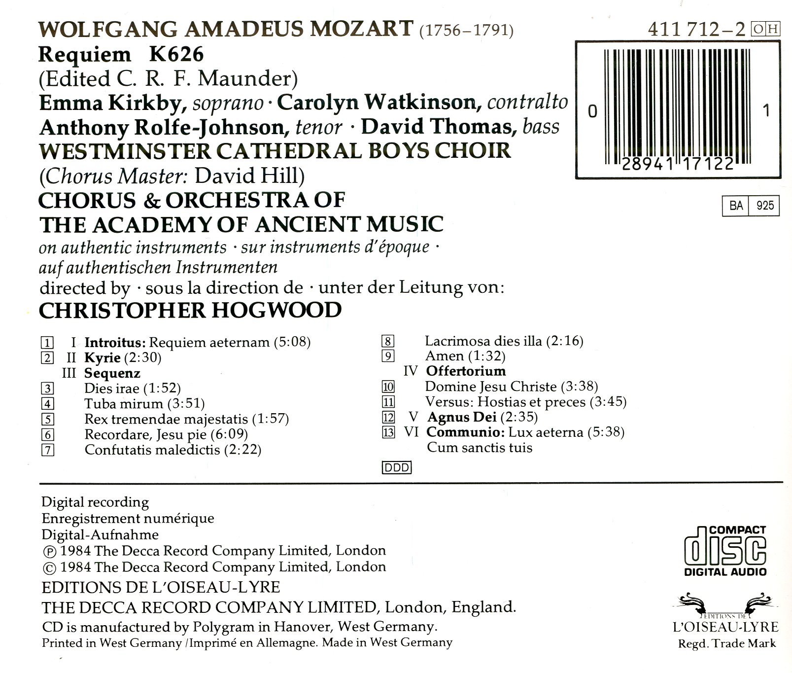 Mozart : Requiem