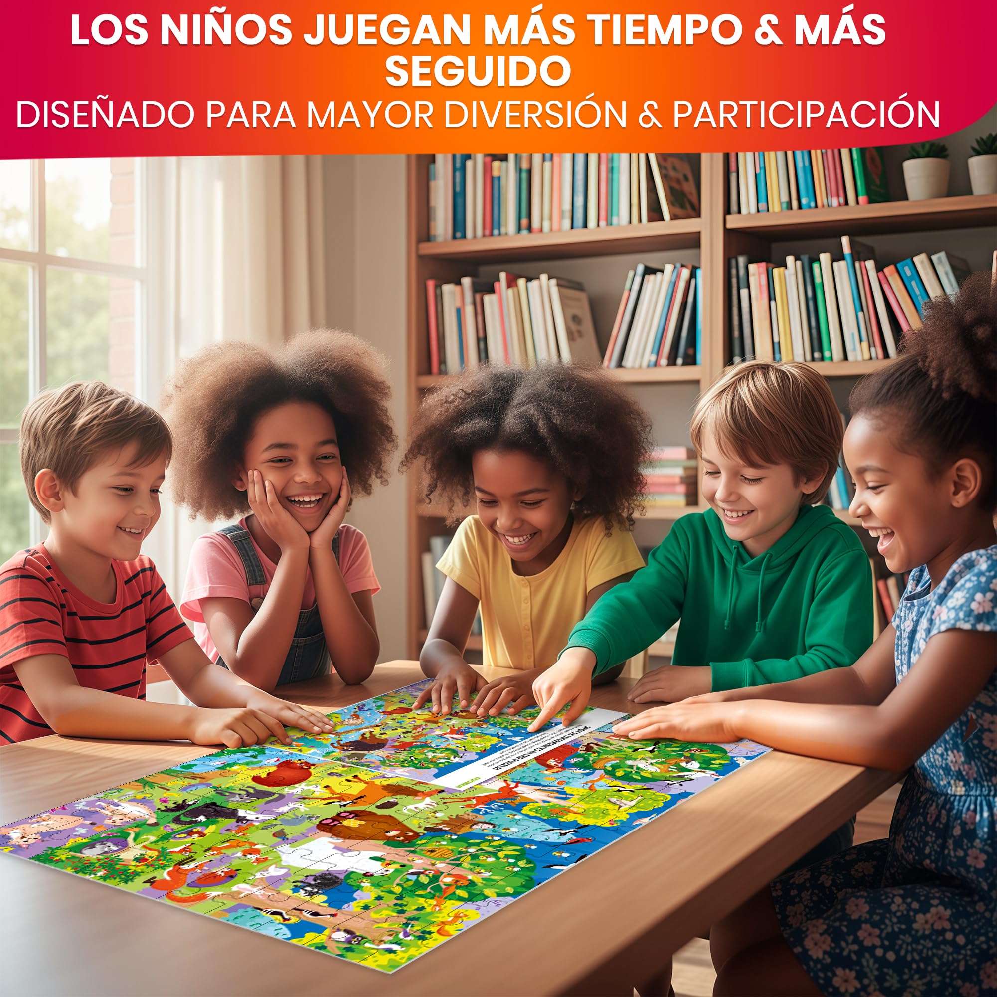 QUOKKA Puzzle 100 Piezas Niños 3 4 Años – Set de 4 Puzzles Animales Marinos 5 6 Años – Océano Bosque Animales e Insectos Rompecabezas Niños – Juguetes Educativos Regalo de 4 a 9