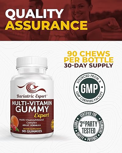 Miniatura 4 de Bariatric Expert - Gomitas multivitamínicas – Suplemento dietético de fusión rápida para adultos después de la manga gástrica y bypass, recomendado