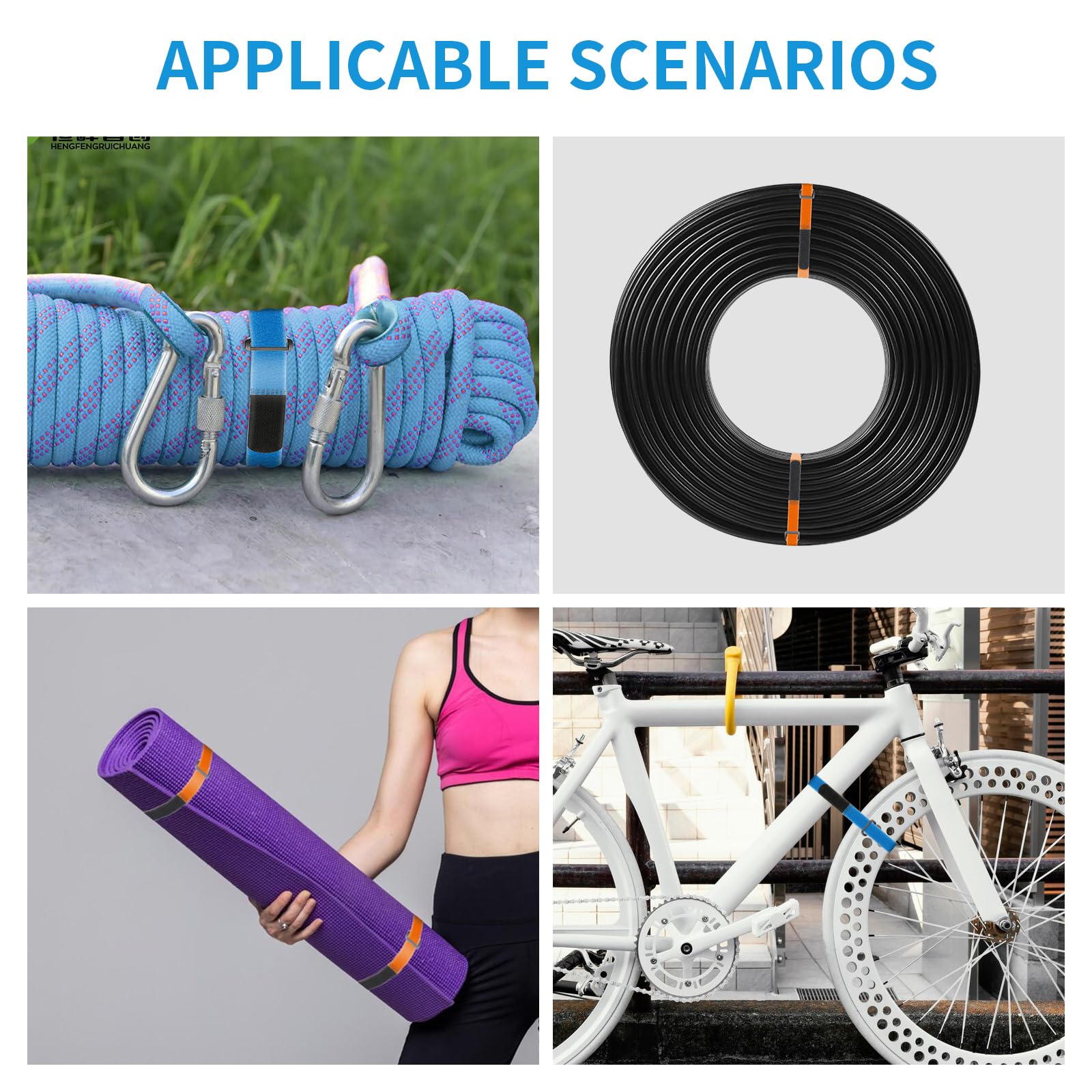 Lot De 12 Serre-câbles - 70 Cm X 2 Cm - Réutilisables