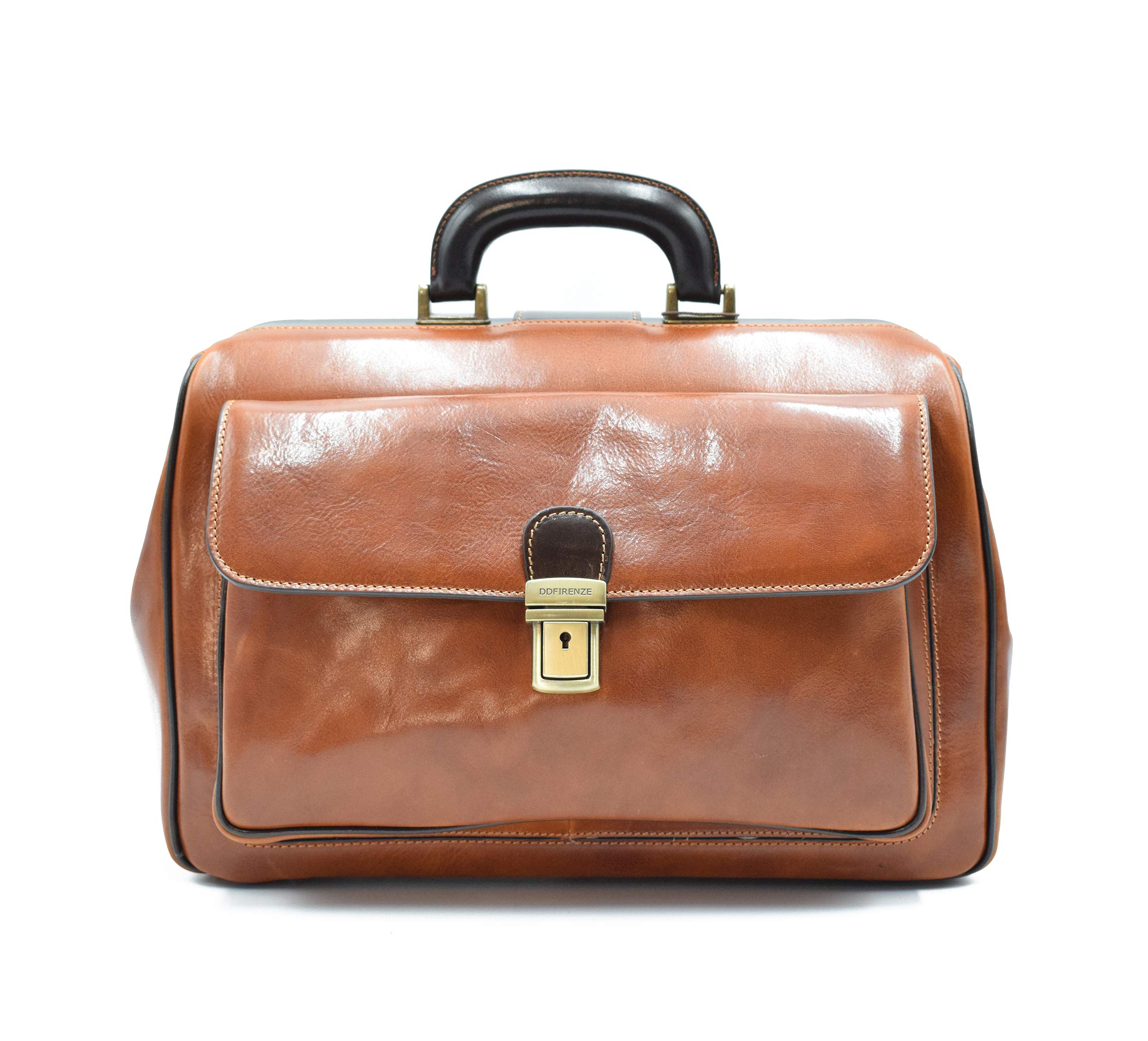 D&D - Sacoches médicaux en cuir véritable anglais Man – D&D0203 Bicolor – Fabriqué en Italie