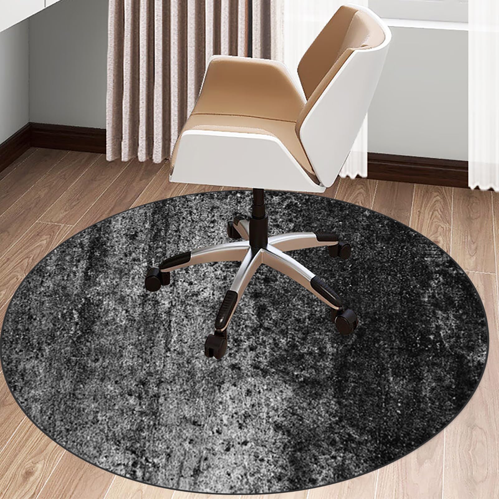Office Gaming Chair Mat for Carpet, Heavy Duty Office Chair Mats 120 cm(47.24") for Hardwood Floor, Floor Protectors for Rolling Chairs, Desk Chair Mat for Carpeted Floors, Round Protector Rug