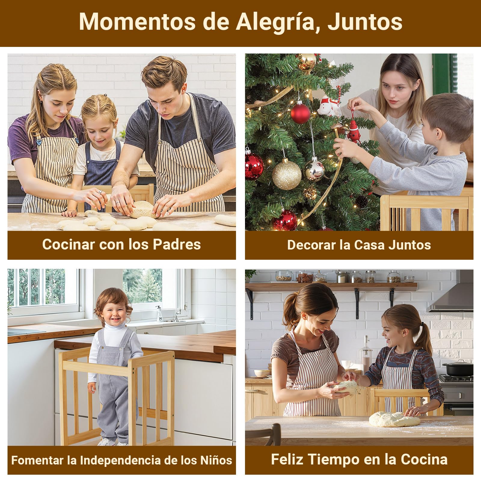 COSYLAND Torre de Aprendizaje Montessori para Bebés y Niños, Torre de Aprendizaje Infantil Certificada por CPC, Estructura Antivuelco Más Estable (Bambú Claro)