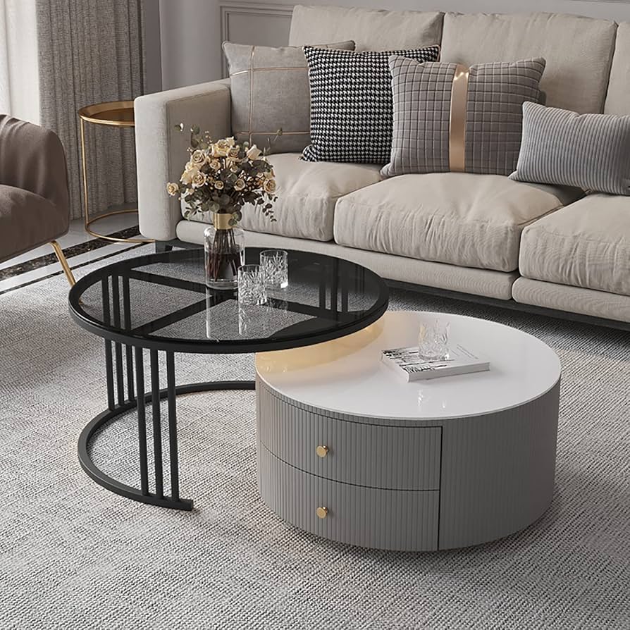 収納付きセンターテーブル Amazon.co.jp: Simpolu ローテーブル センターテーブル 幅約80cm