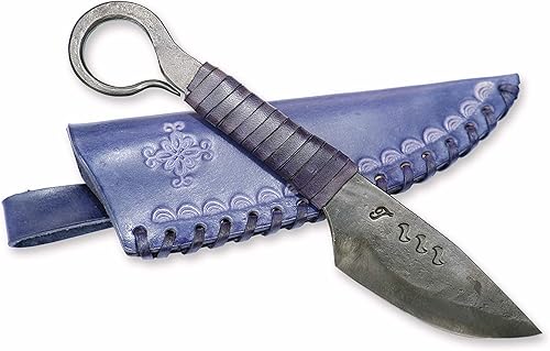 Miniatura 8 de Toferner Celtic Eye 1- Cuchillo forjado a mano - Deportes - Funda de cuero genuino hecha a mano - Hoja endurecida - Vintage- Colección de arte -