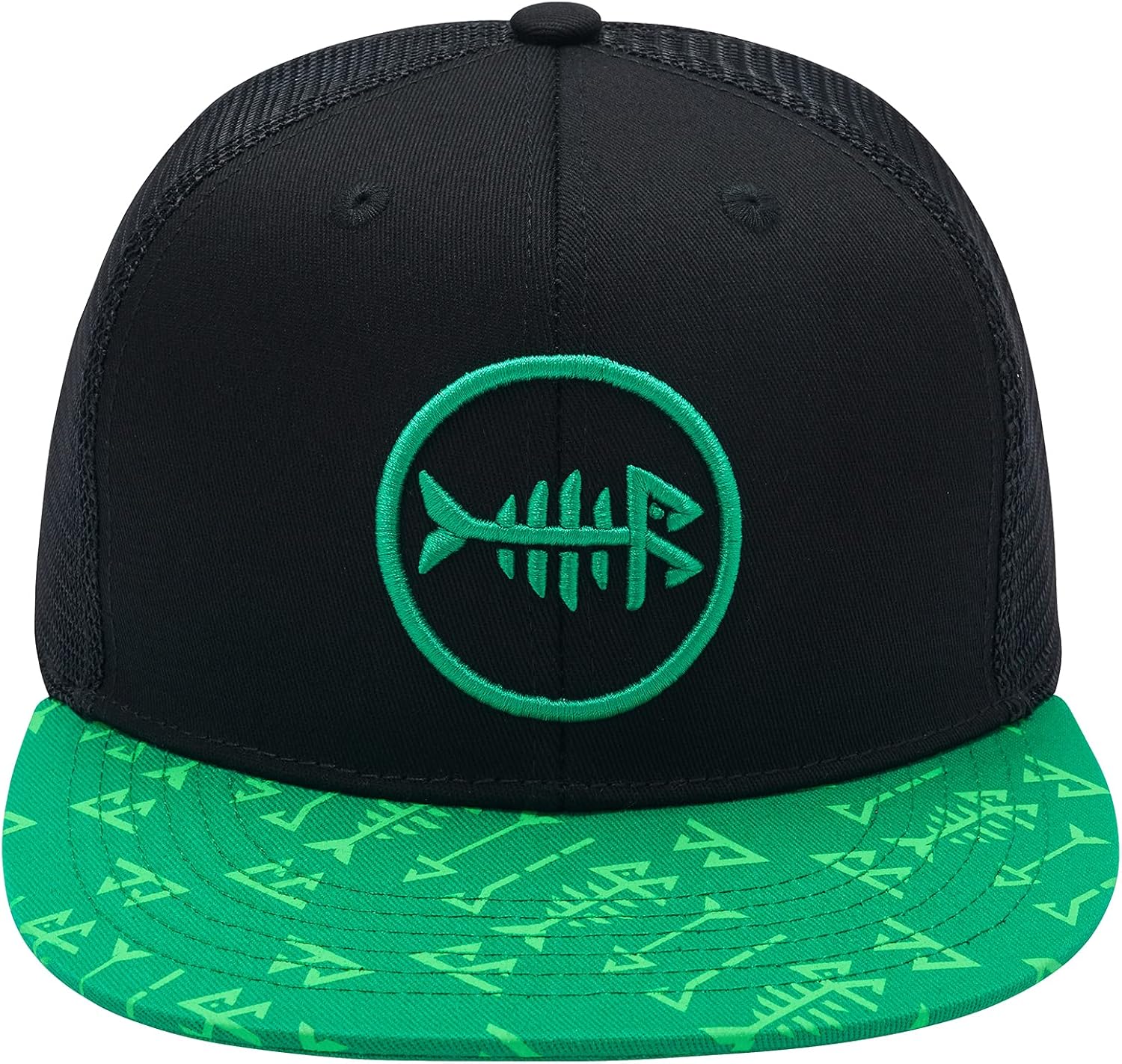 BASSDASH Flat Brim Trucker Cap Adjustable Snapback Hat Mesh Back for Men Women - Image 2