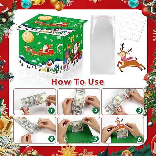 Miniatura 5 de Caja de dinero de Navidad para regalo en efectivo, regalos sorpresa de Navidad, cajas de regalo en efectivo, divertidos soportes de dinero de