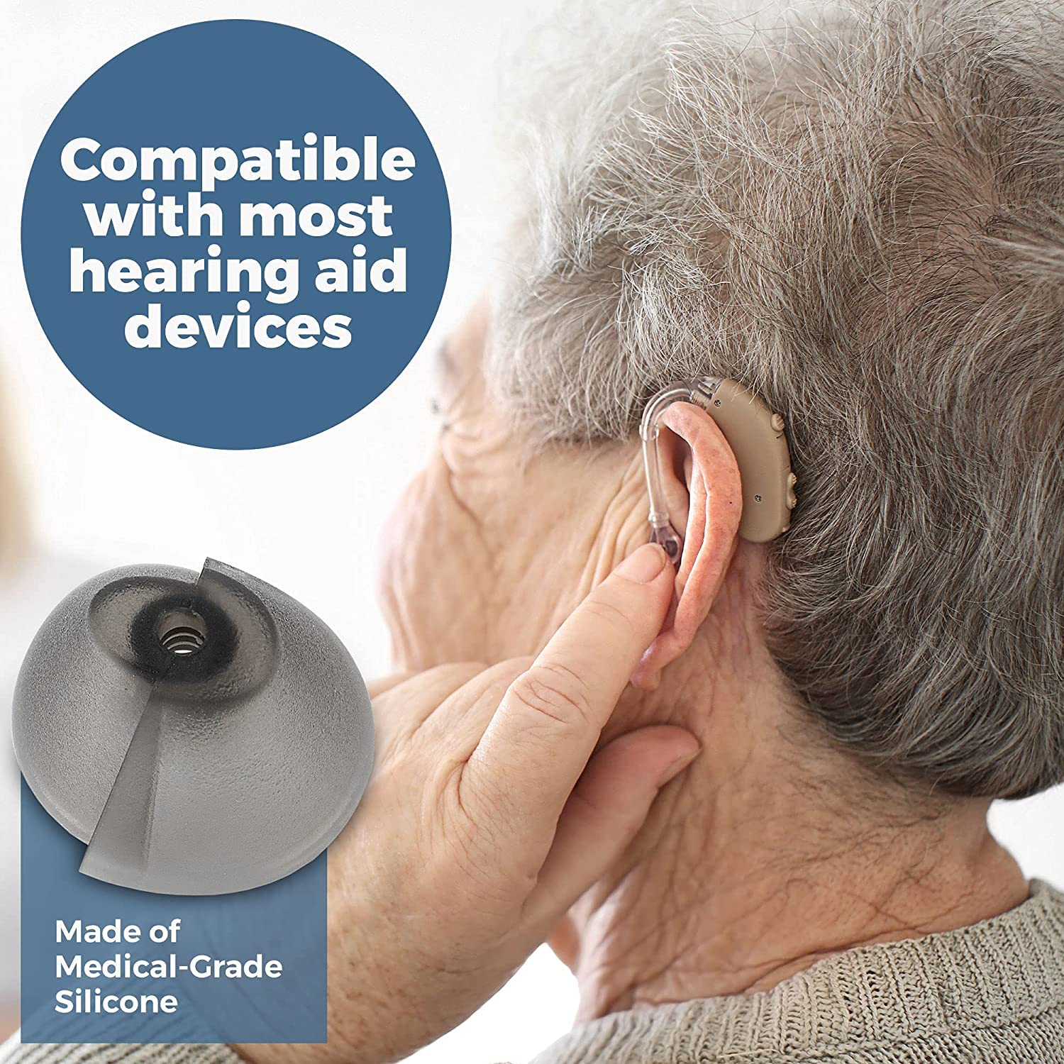 Cupole a tulipano per ricevitore standard MEDca compatibili con GN Resound Sure Fit - Cupole auricolari di ricambio universali con punta invisibile da 20 pezzi per BTE PSAP e modelli Open Fit