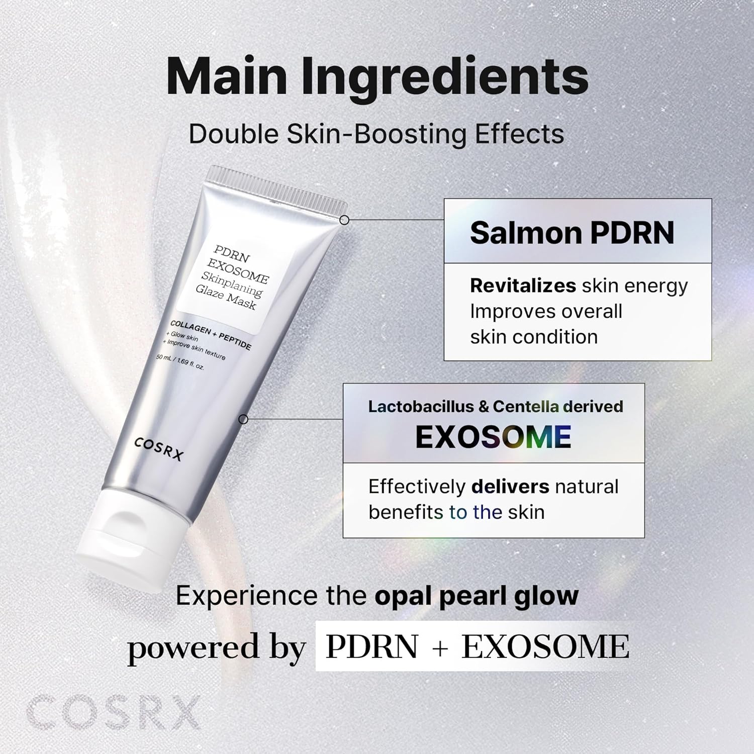 COSRX PDRN Exosome Skinplaning Glaze Mask for Face with Salmon DNA PDRN & Exosome, Overnight Wrapping Mask for Glass Skin, 1.69 fl. Oz, Korean Skin Care - Image 3