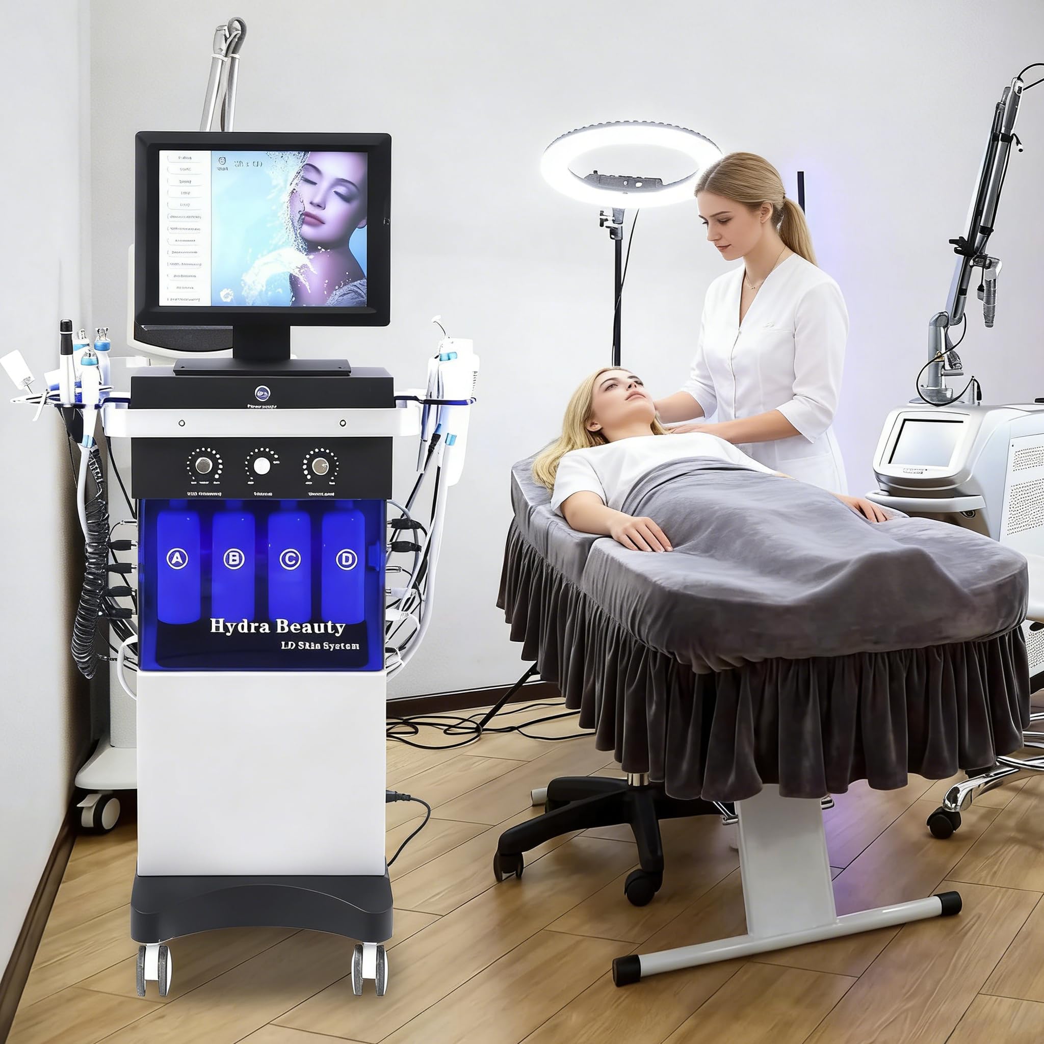 Nettoyage en profondeur des pores par hydrogène oxygène 14 en 1 visage