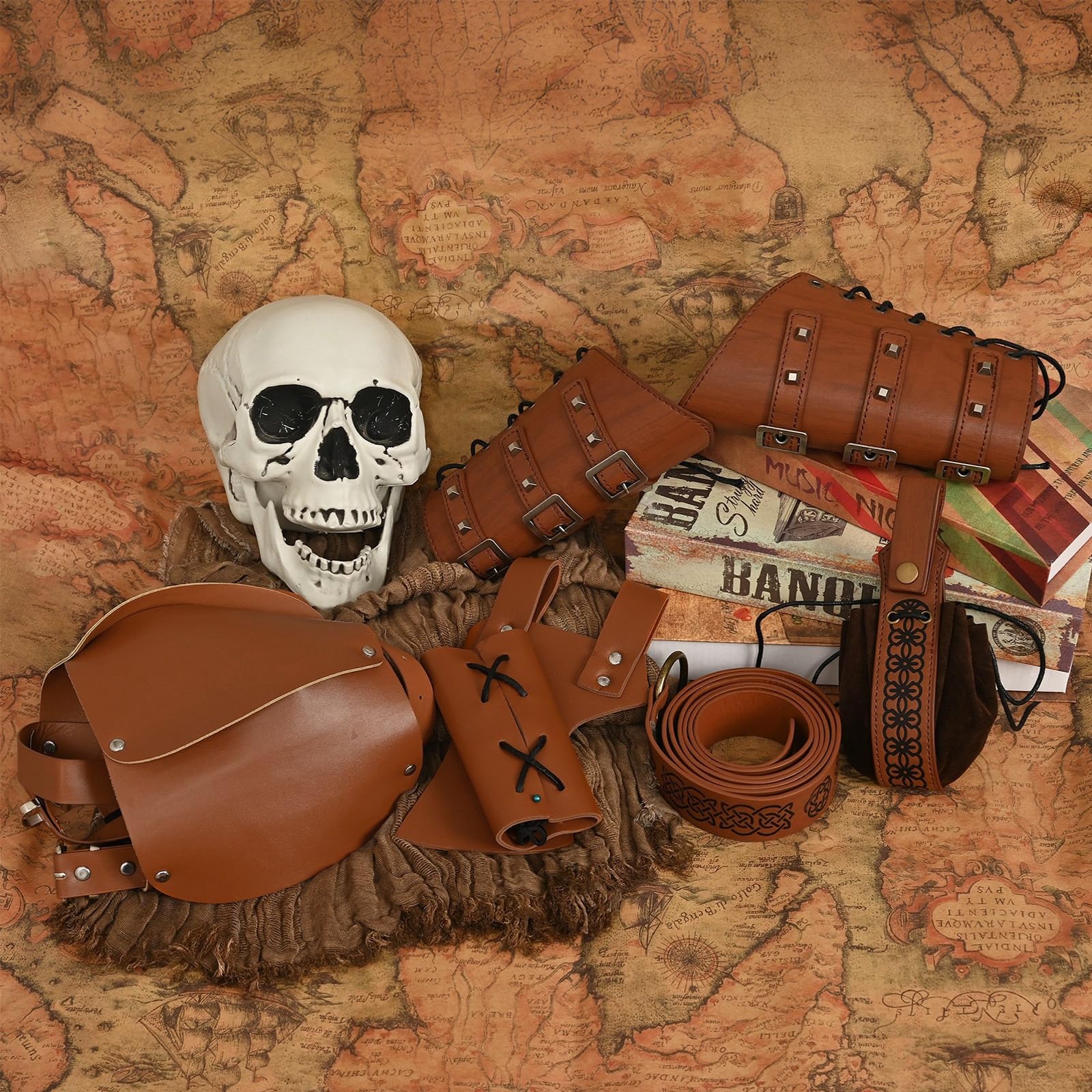 Mittelalter Ritter Zubehör, Halloween GüRtel Anzug, Wikinger Kleidung ZubehöR, Renaissance, Cosplay, Kostüm-Zubehör