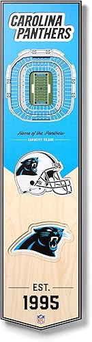 Miniatura 18 de YouTheFan Bandera 3D de estadio de la NFL, 8 x 32 pulgadas