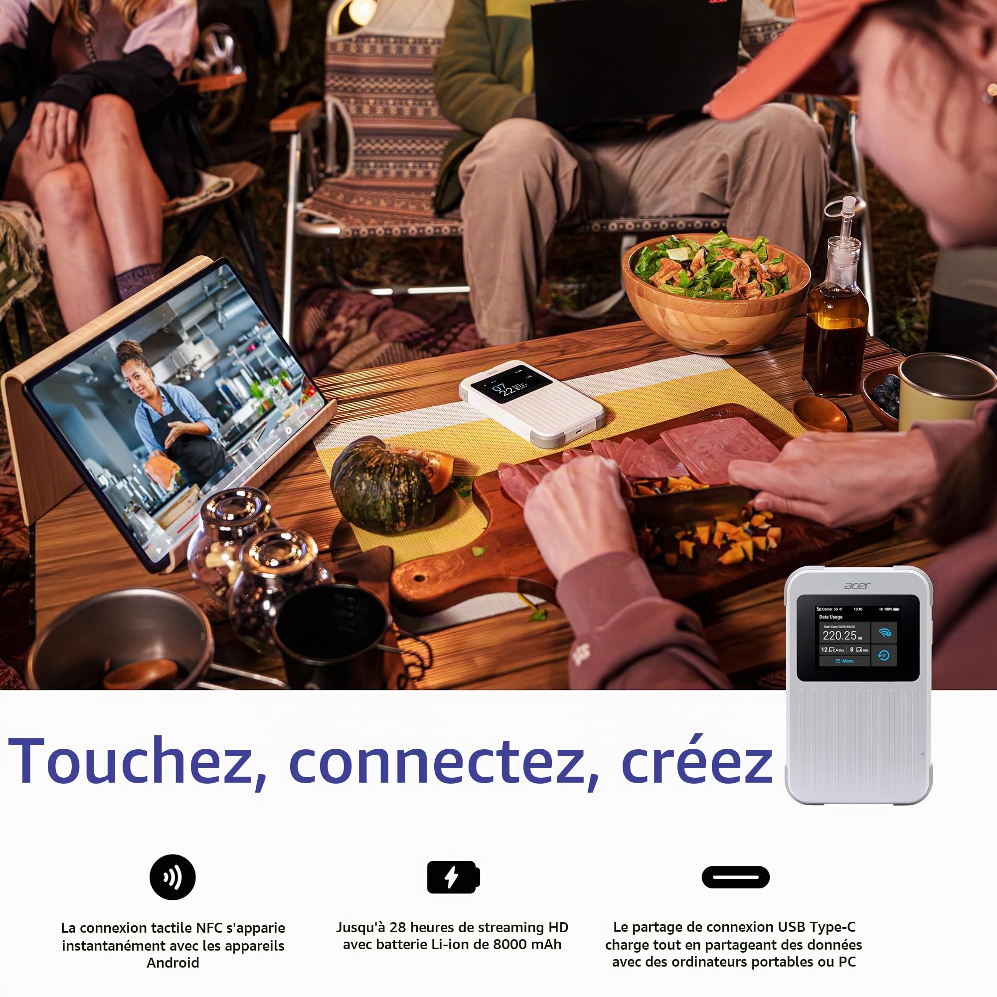 Acer Connect Enduro M6E 5G 20GB Hotspot (FF.G2VTA.002)